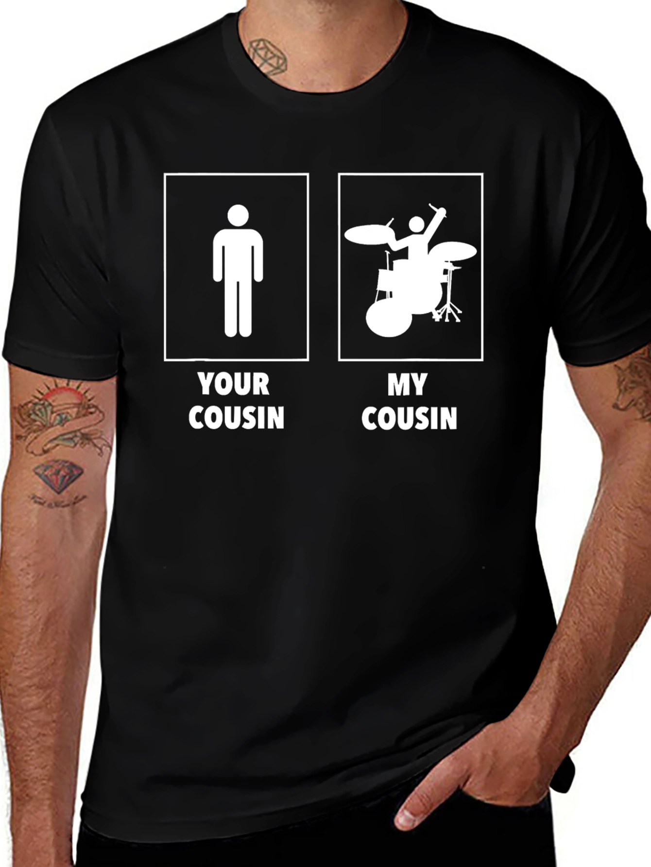 Variant 2 of Funny Cousin Drummer T-Shirt