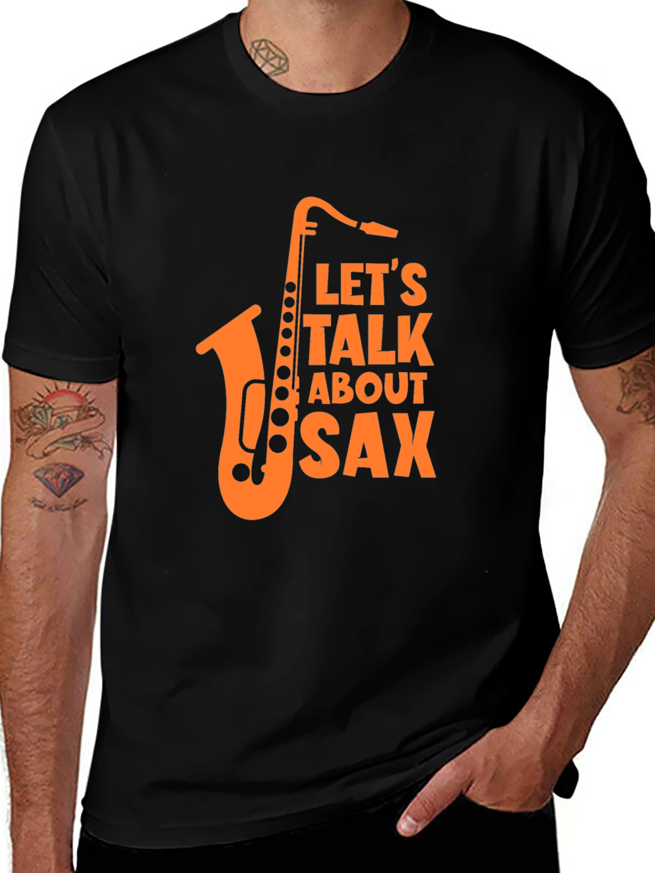 Variant 18 of Let's Talk About Sax T-Shirt
