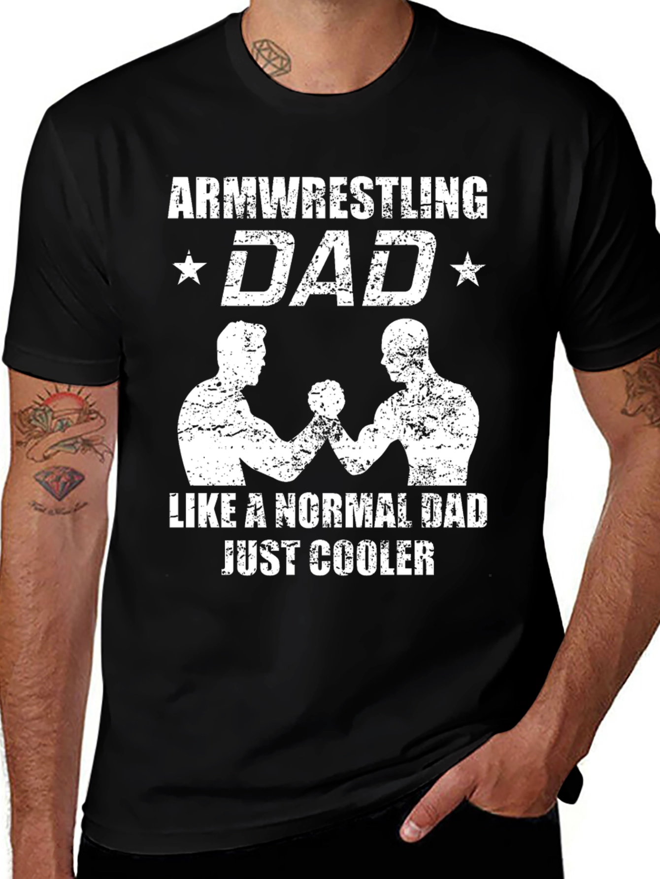 Arm Wrestling Dad T-Shirt - Cool Father's Day Gift