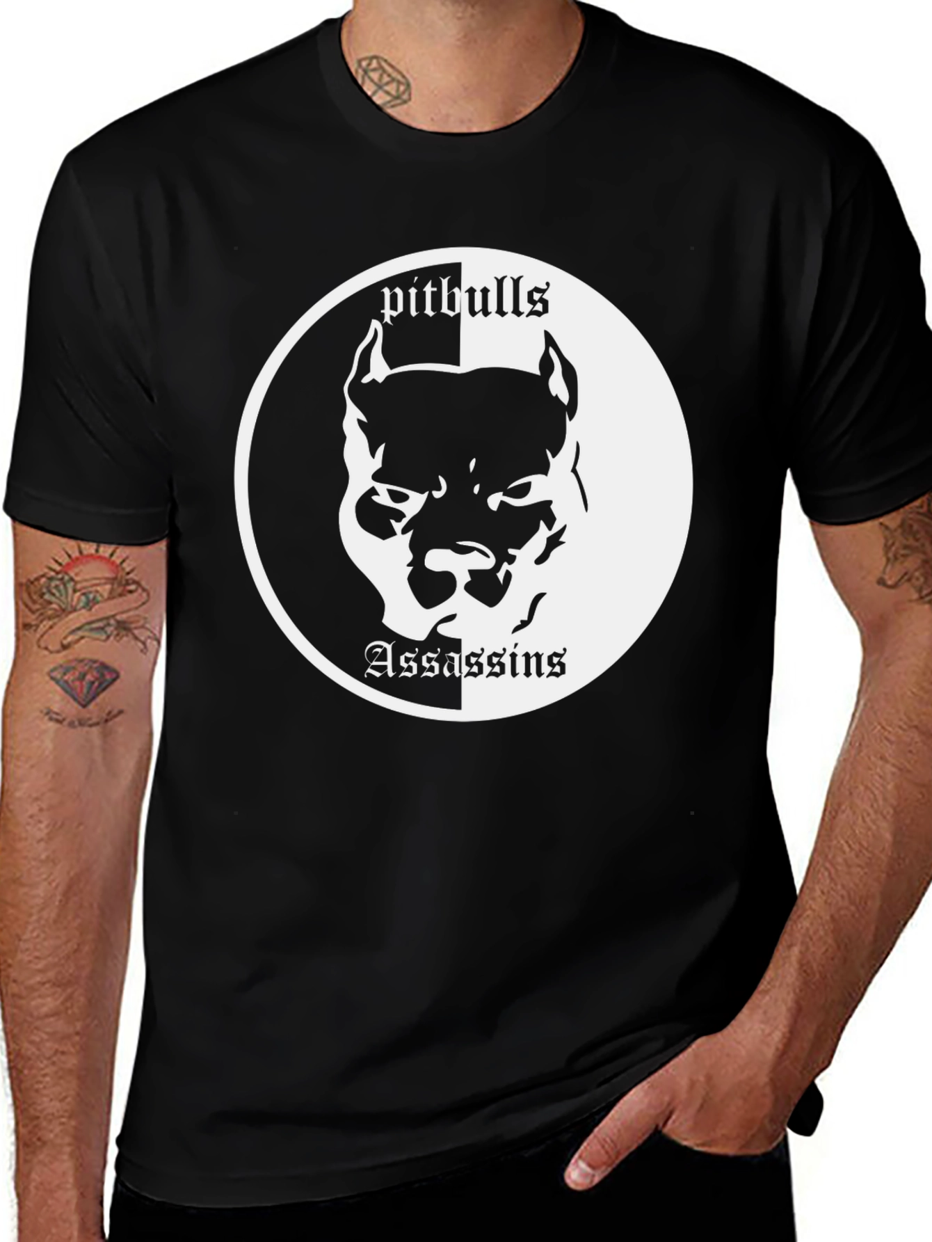 Variant 18 of Pitbull Assassins Graphic Tee - Cool & Edgy
