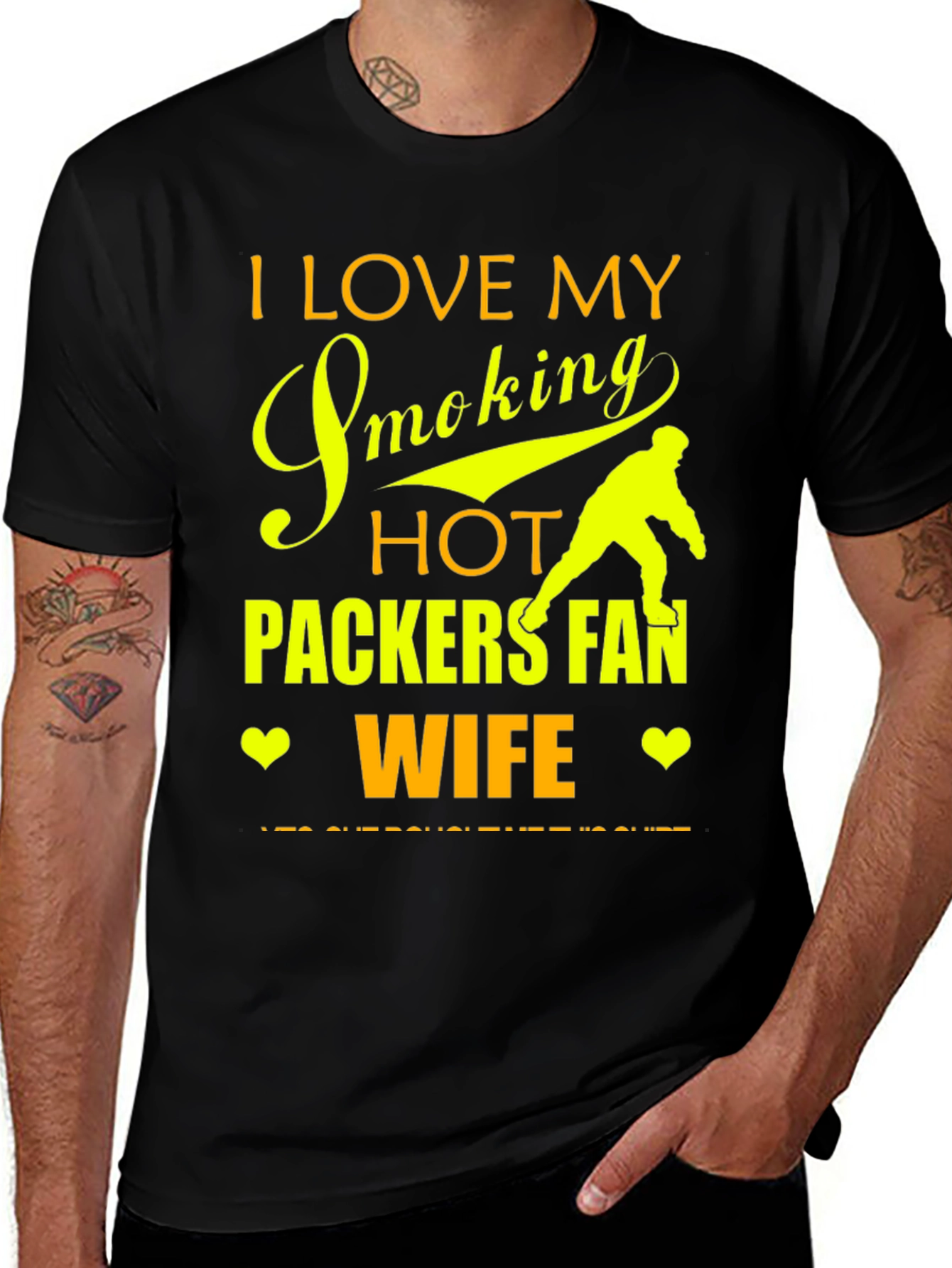 Variant 12 of I Love My Smoking Hot Packers Fan Wife T-Shirt