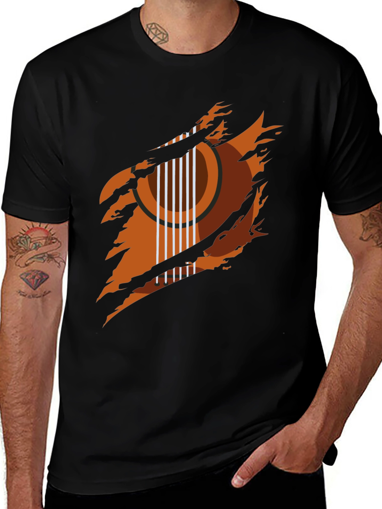 Variant 11 of Guitar Graphic T-Shirt - Music Lover Tee