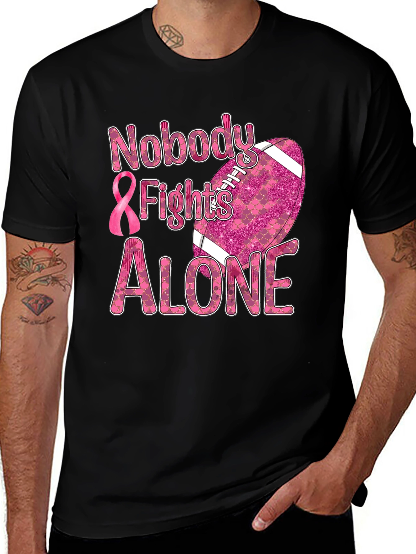 Variant 17 of Breast Cancer Awareness Football T-Shirt