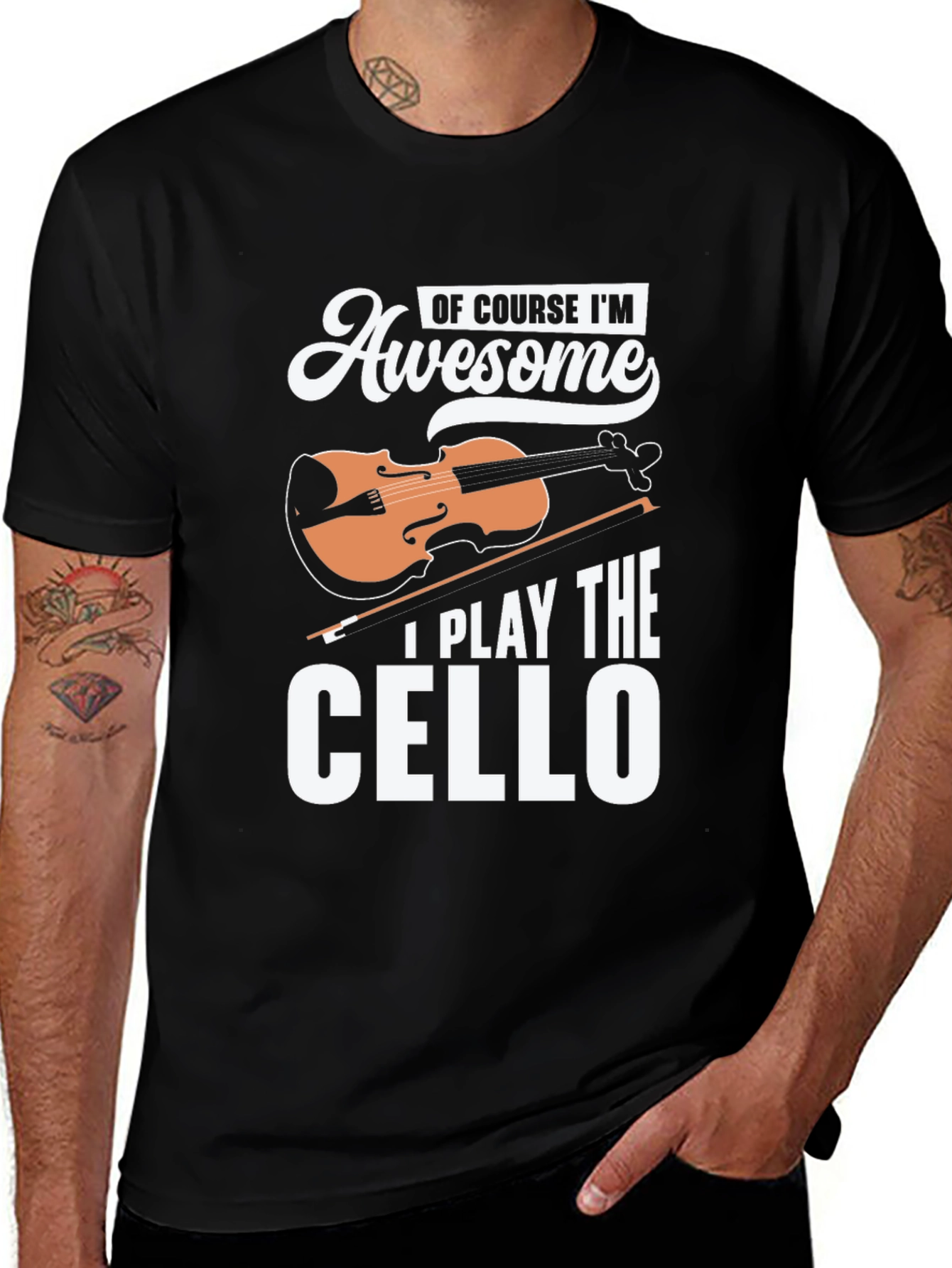 Variant 10 of Awesome Cello Player Graphic T-Shirt