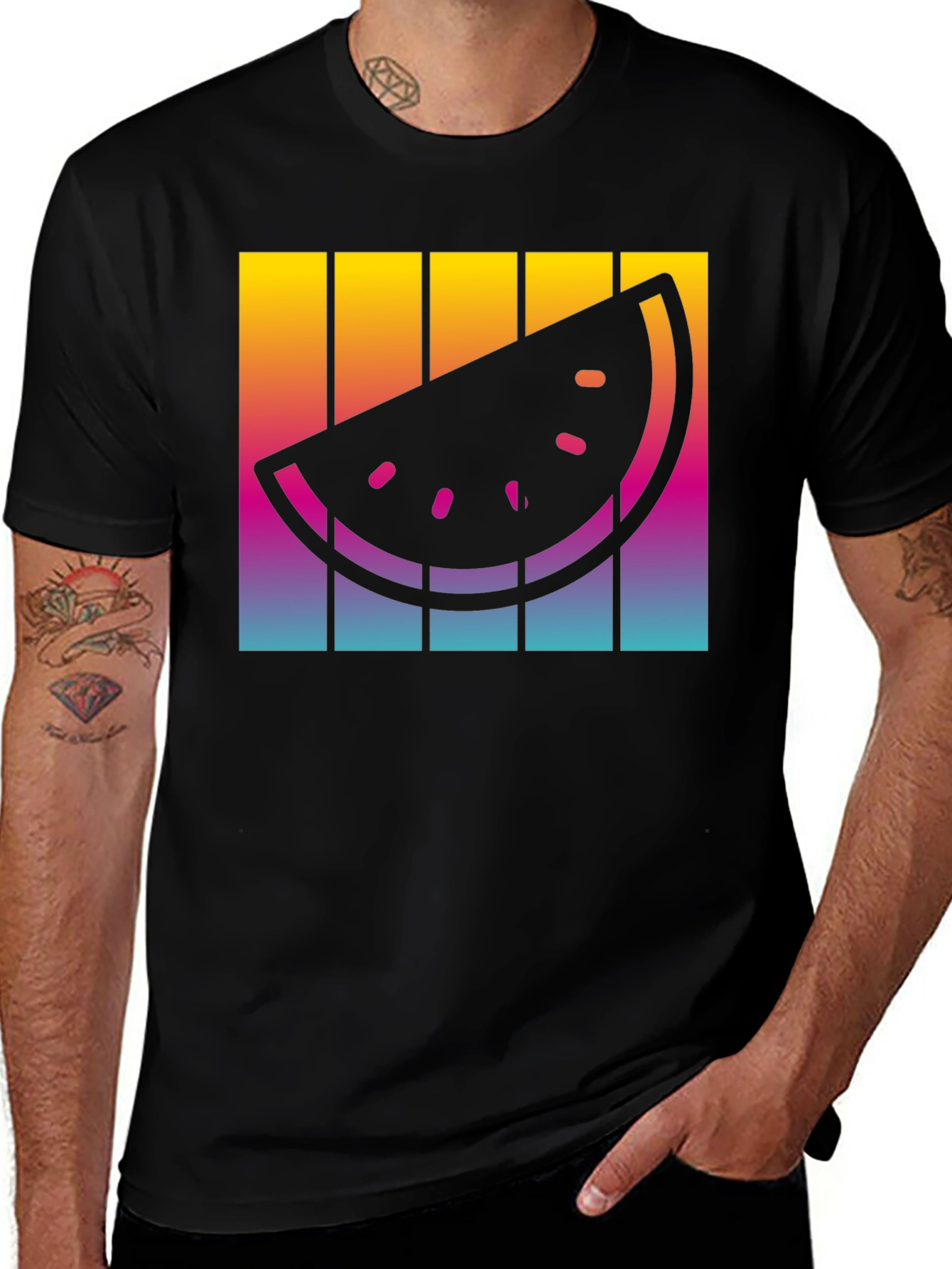 Variant 23 of Retro Watermelon Graphic Tee - Summer Vibes