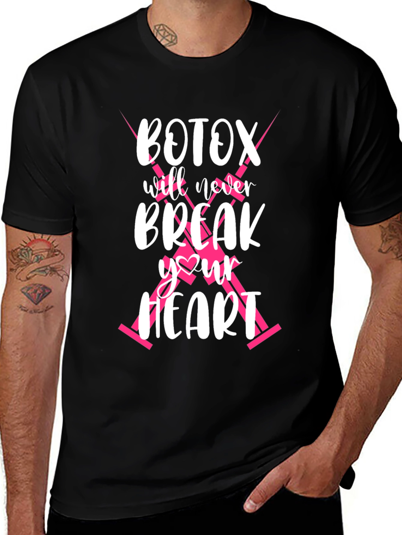 Variant 21 of Botox Never Break Your Heart Black T-Shirt