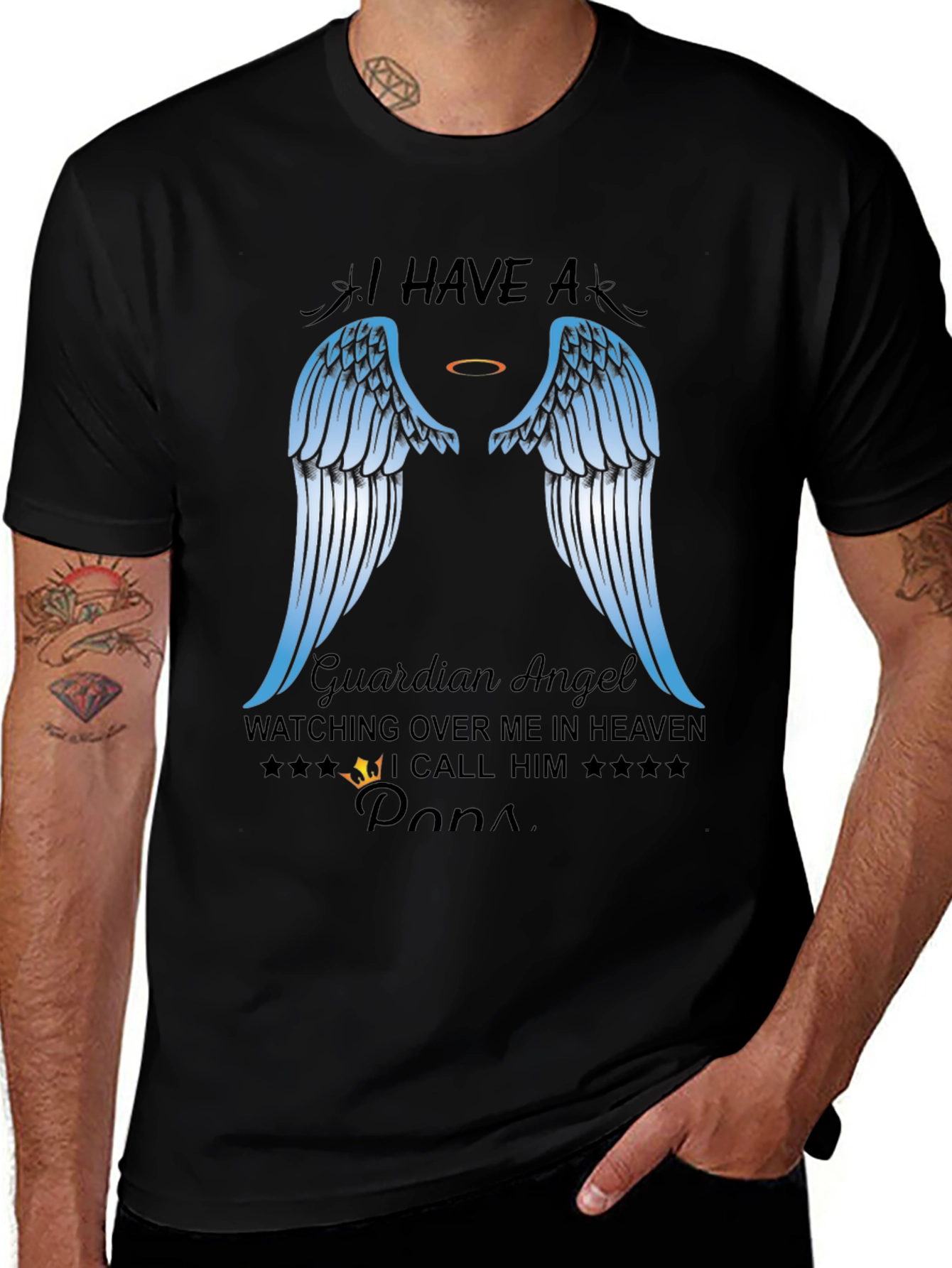 Variant 28 of Guardian Angel Dad T-Shirt - Memorial Gift