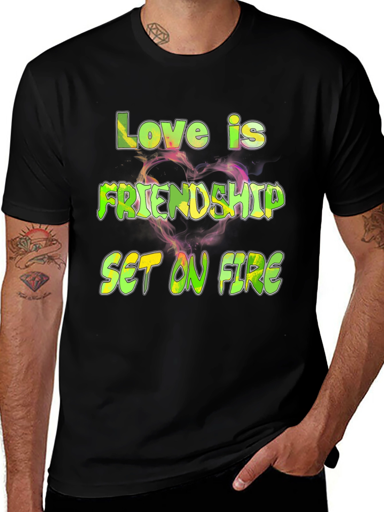 Variant 15 of Love is Friendship Set on Fire Graphic Tee