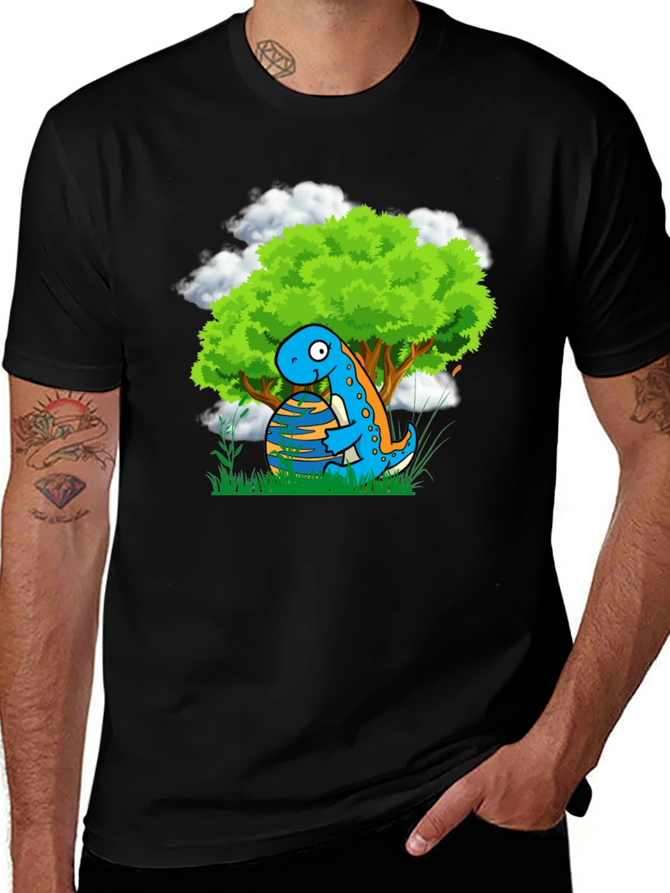 Variant 23 of Dino Egg T-Shirt - Cartoon Dinosaur Tee