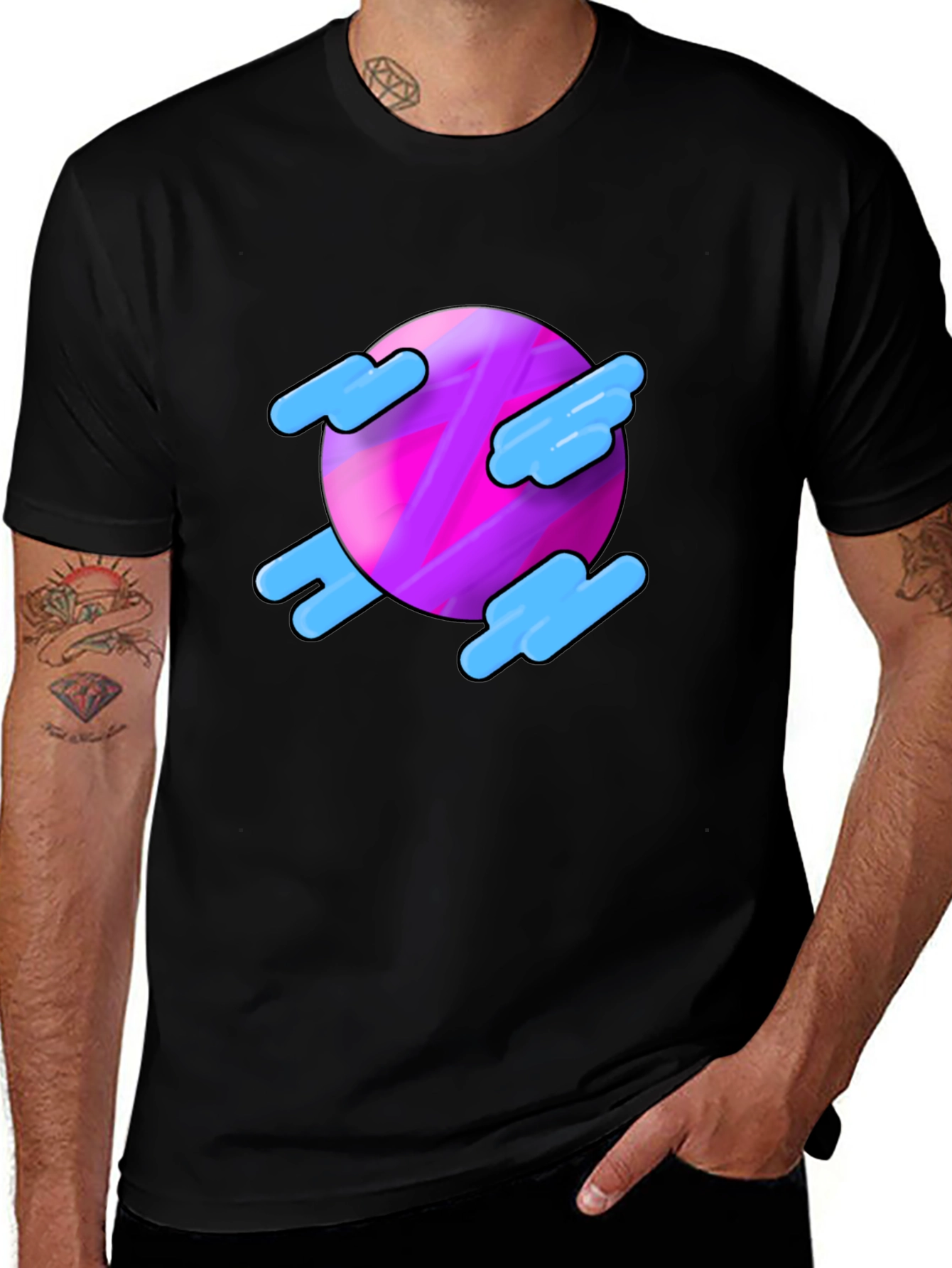 Variant 15 of Cosmic Planet Graphic T-Shirt - Unique Design