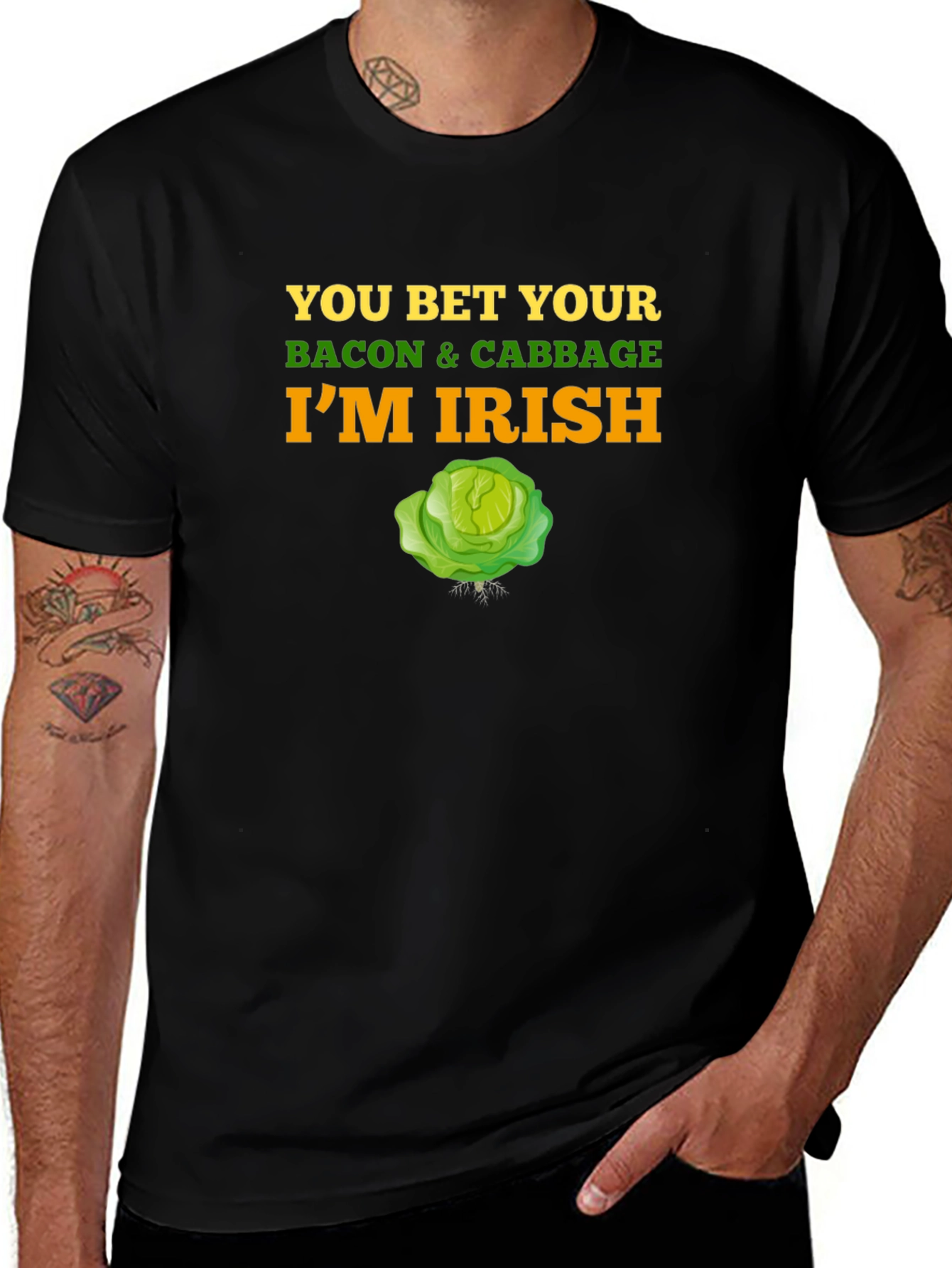 Funny Irish Pride T-Shirt - Bacon and Cabbage