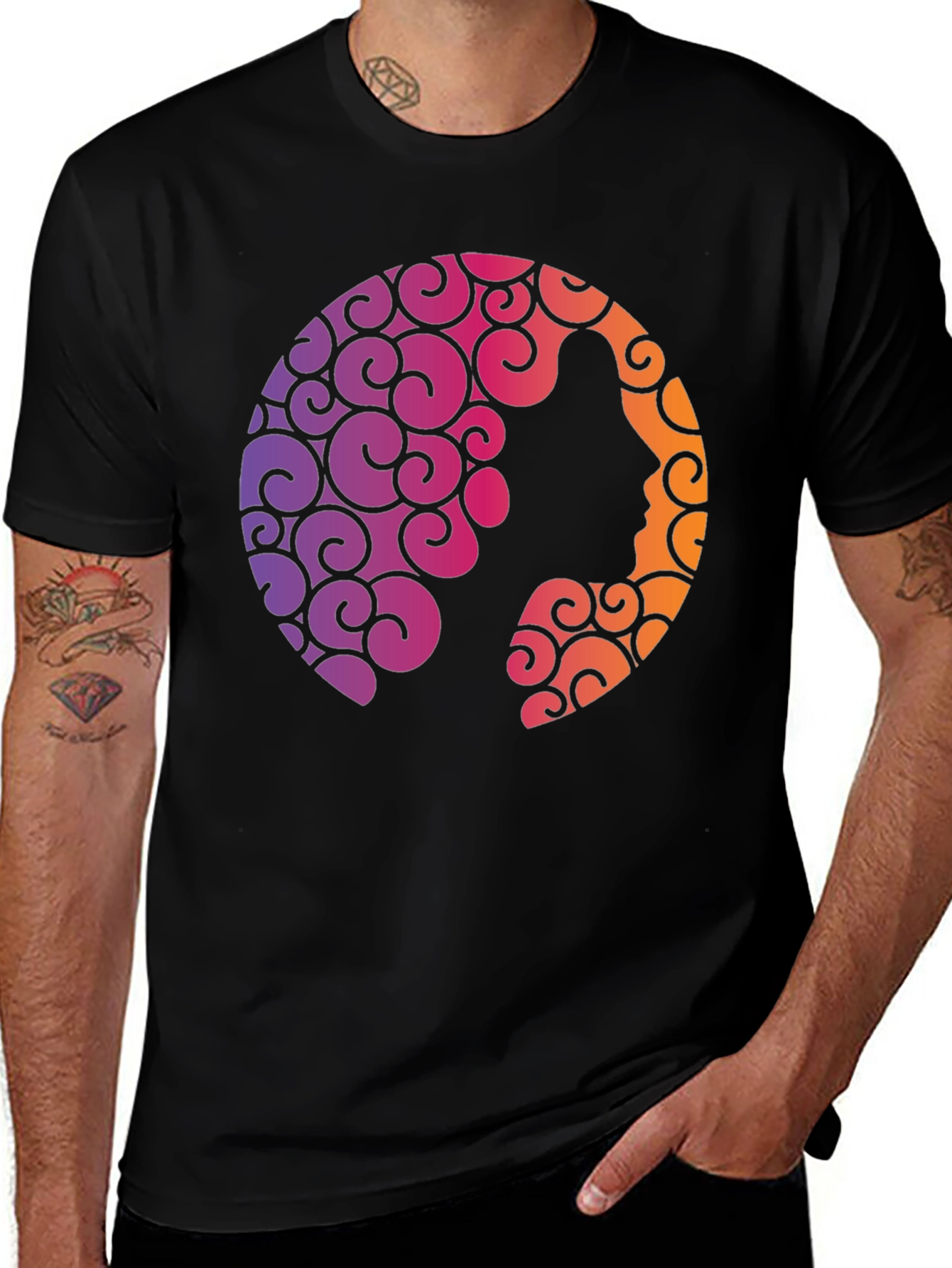 Variant 20 of Silhouette Swirl Tee