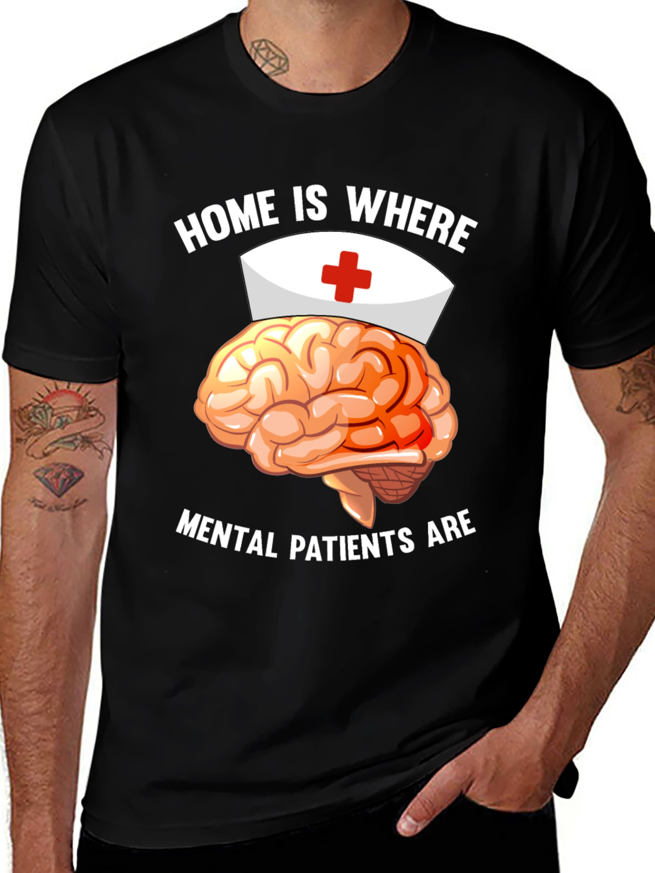 Mental Patients Brain Nurse Humor T-Shirt