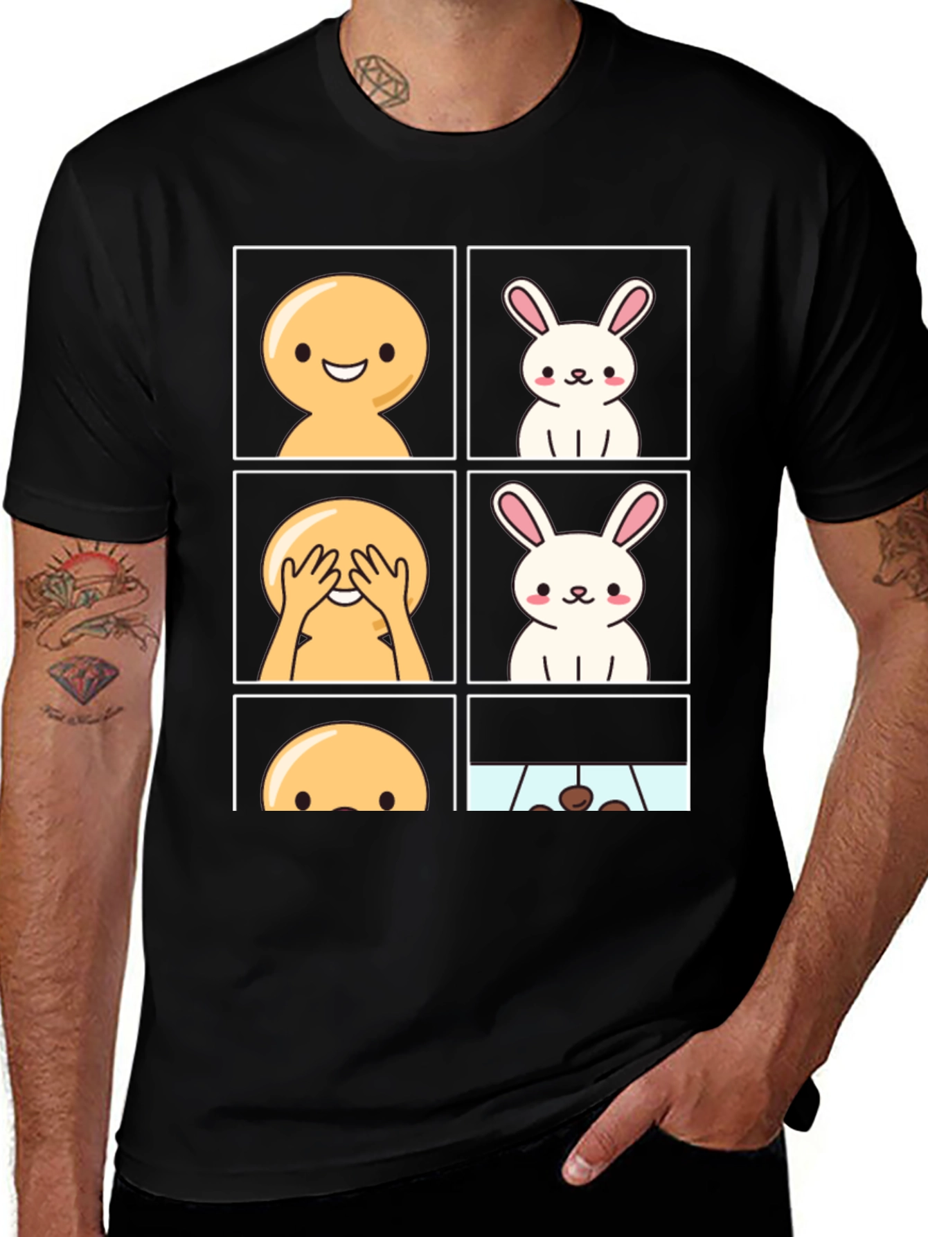 Variant 30 of Funny Peek-a-Boo Bunny T-Shirt