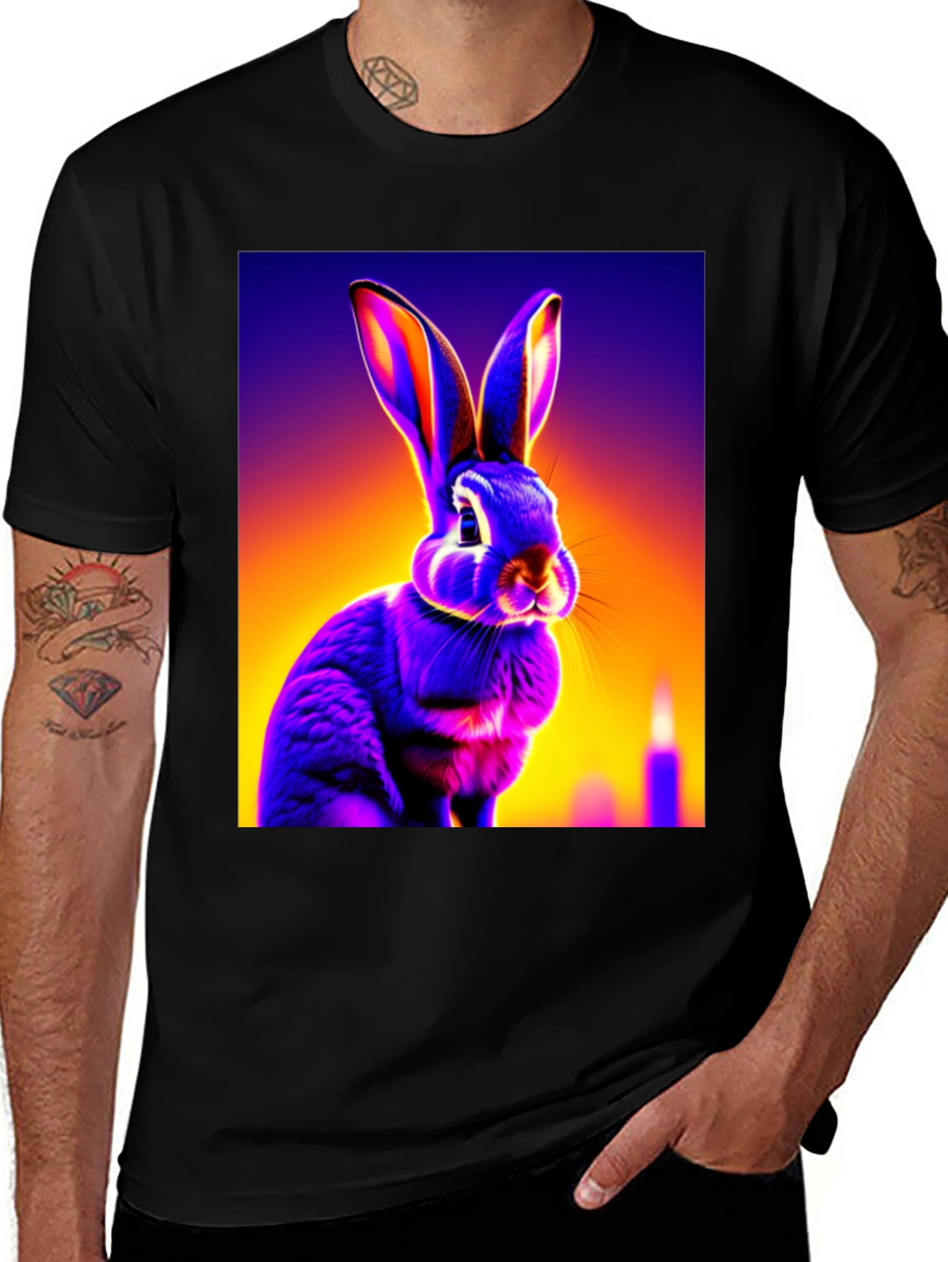 Variant 17 of Vibrant Bunny Graphic Tee