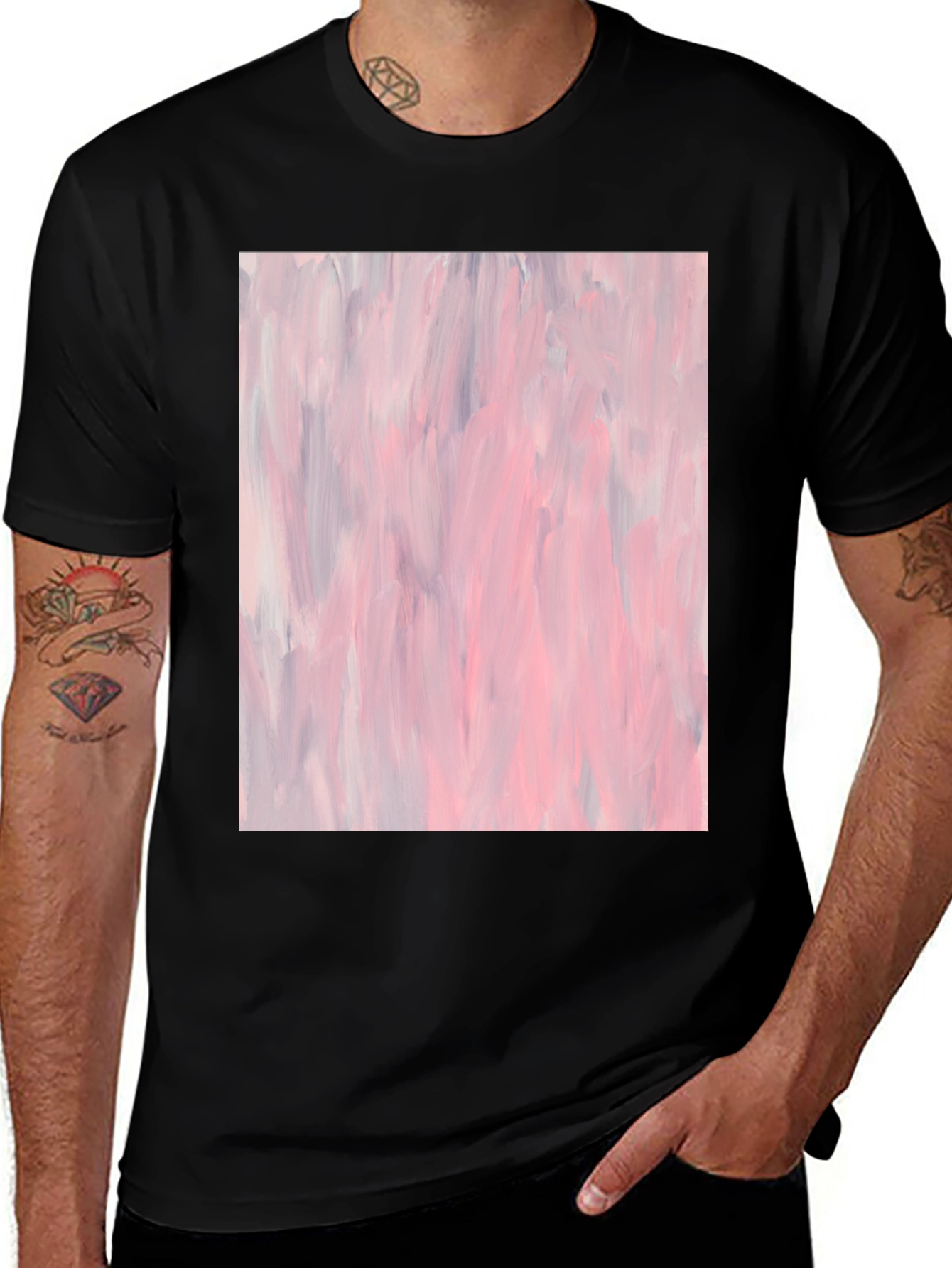 Variant 10 of Abstract Art Black Cotton T-Shirt