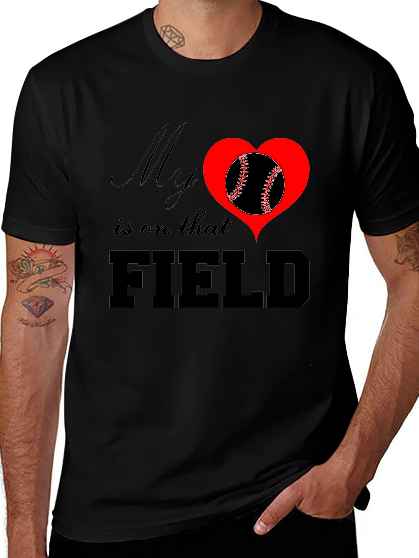 My Heart Is On That Field T-Shirt Baseball
