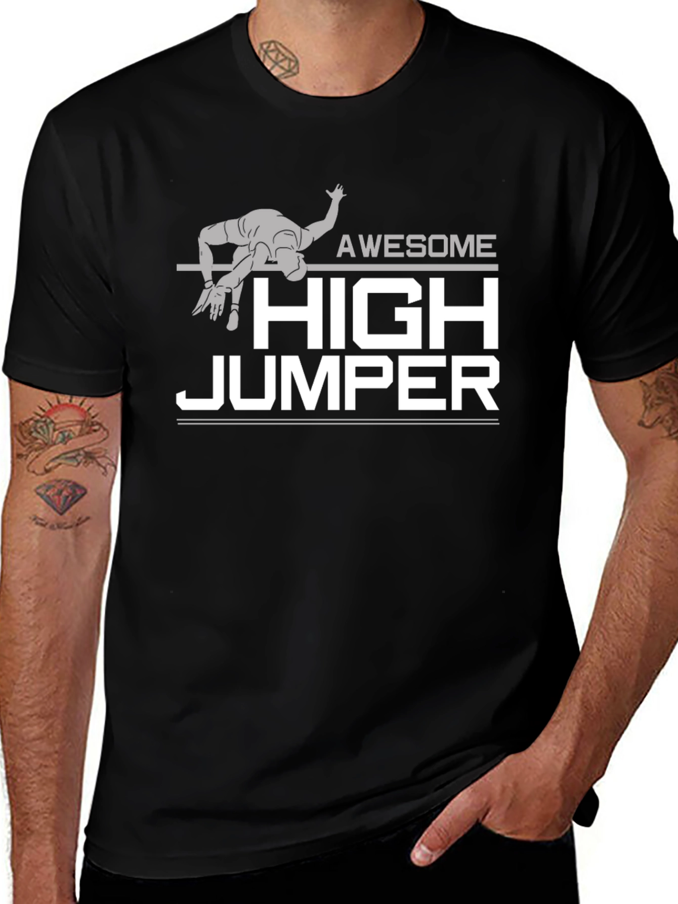 Variant 7 of Awesome High Jumper Graphic T-Shirt