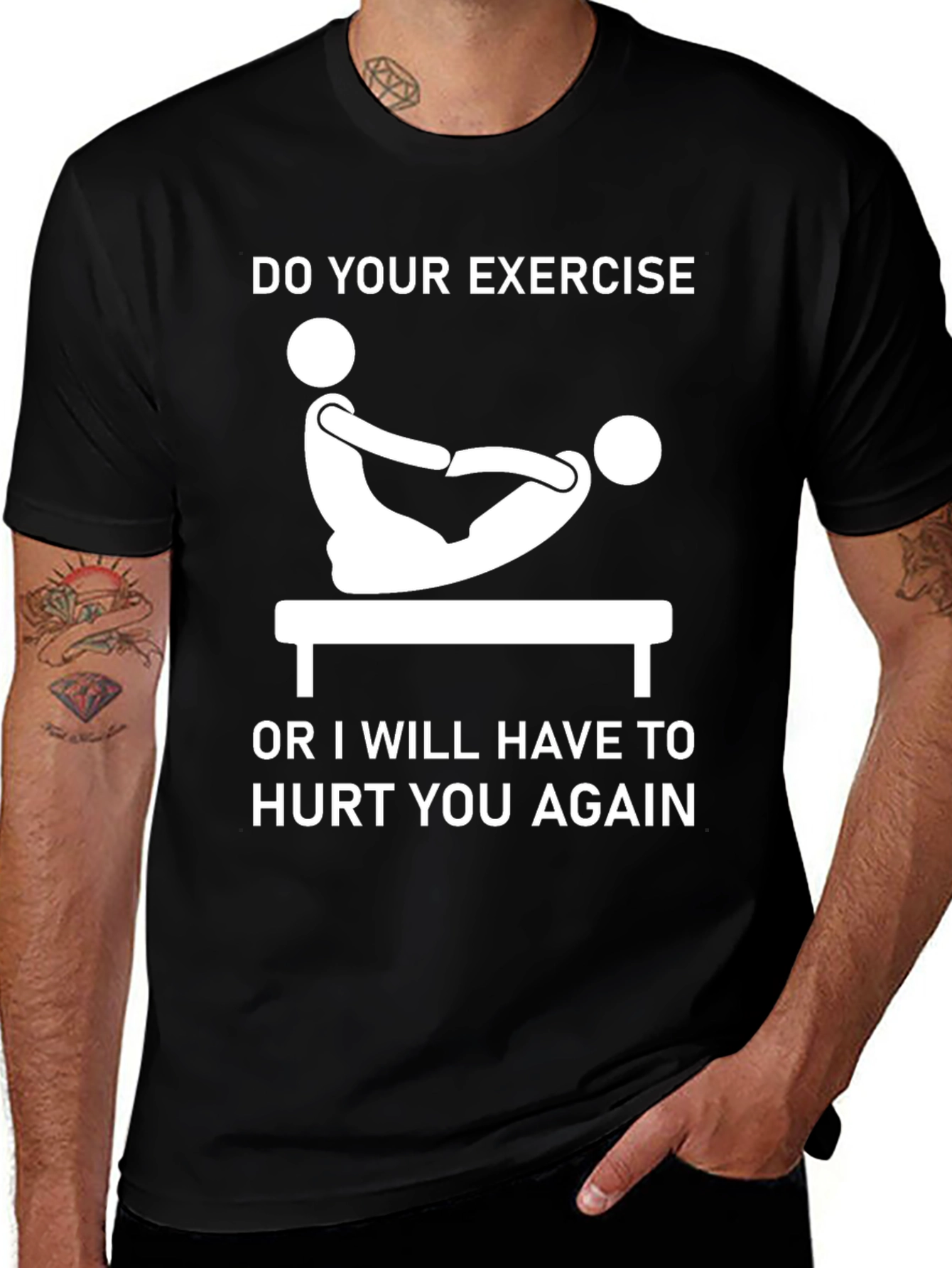 Variant 27 of Do Your Exercise Funny Graphic T-Shirt