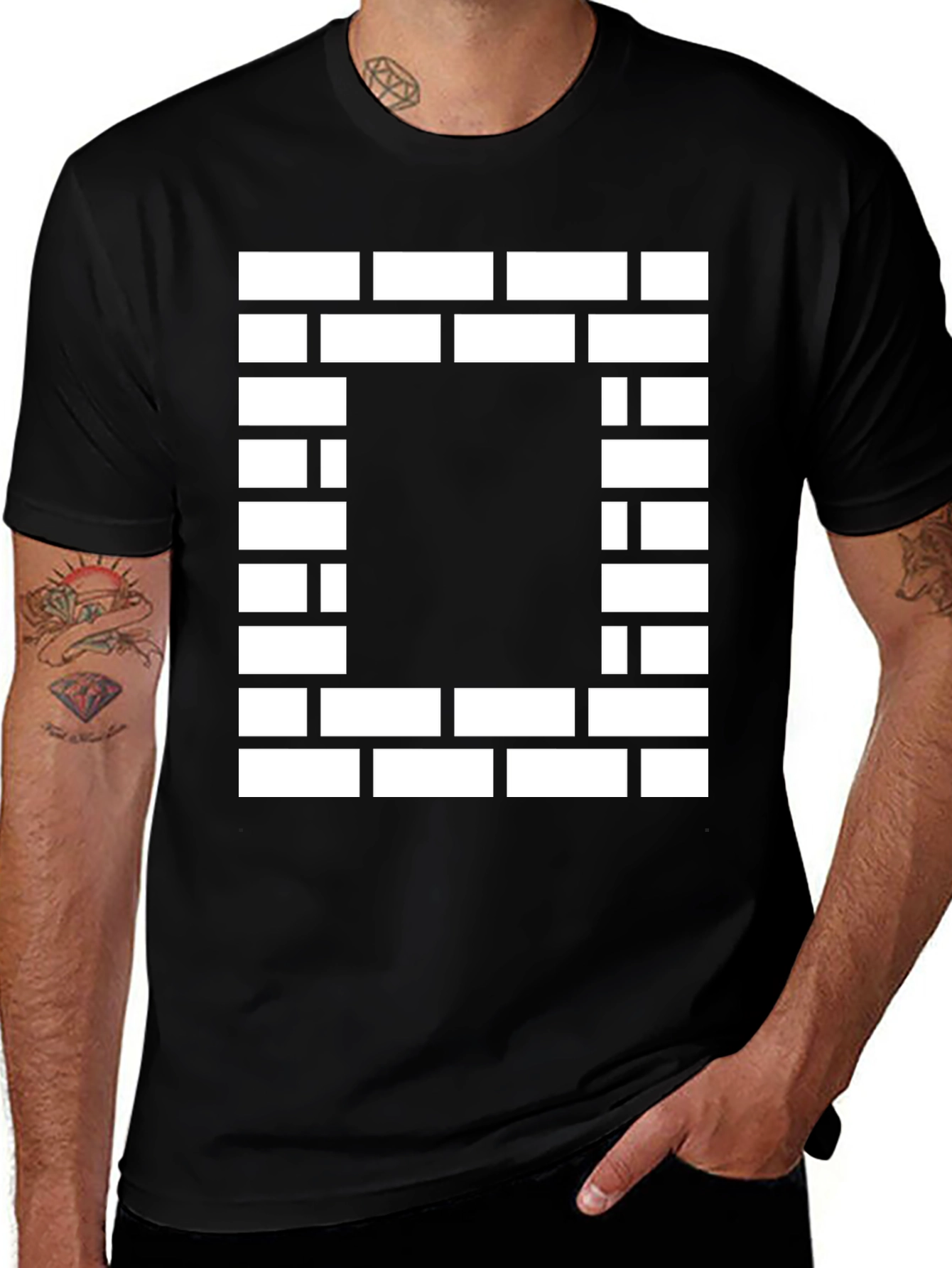 Variant 16 of Brick Wall T-Shirt - Unique Graphic Tee