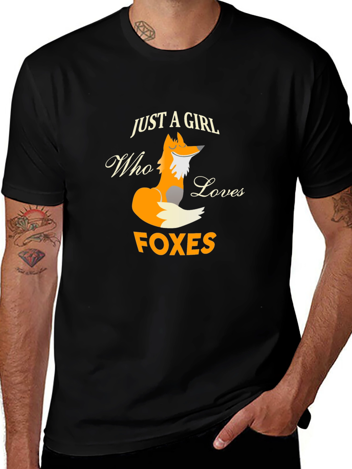 Variant 14 of Just A Girl Who Loves Foxes Graphic T-Shirt