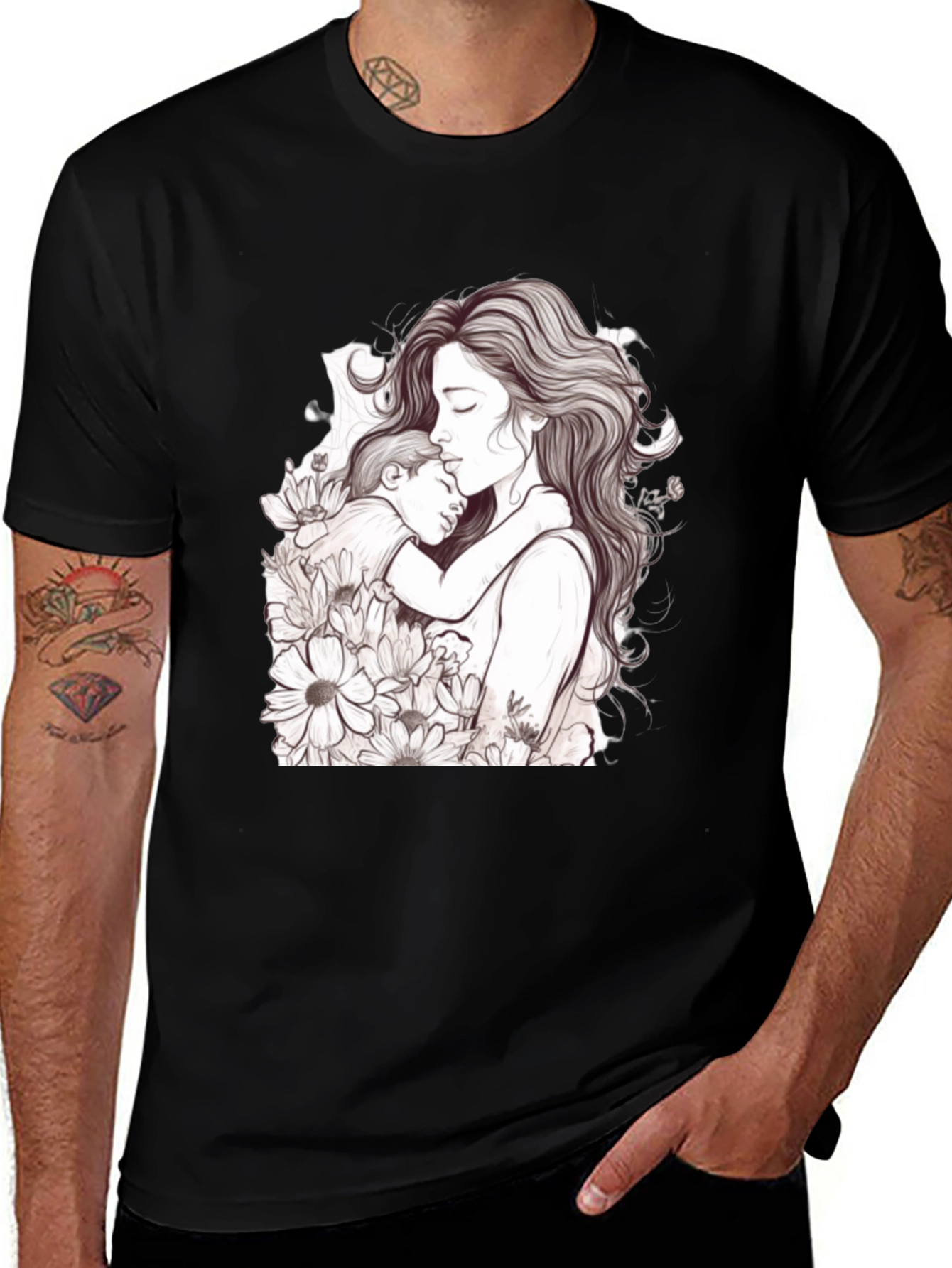 Variant 21 of Mother and Child Floral Tee