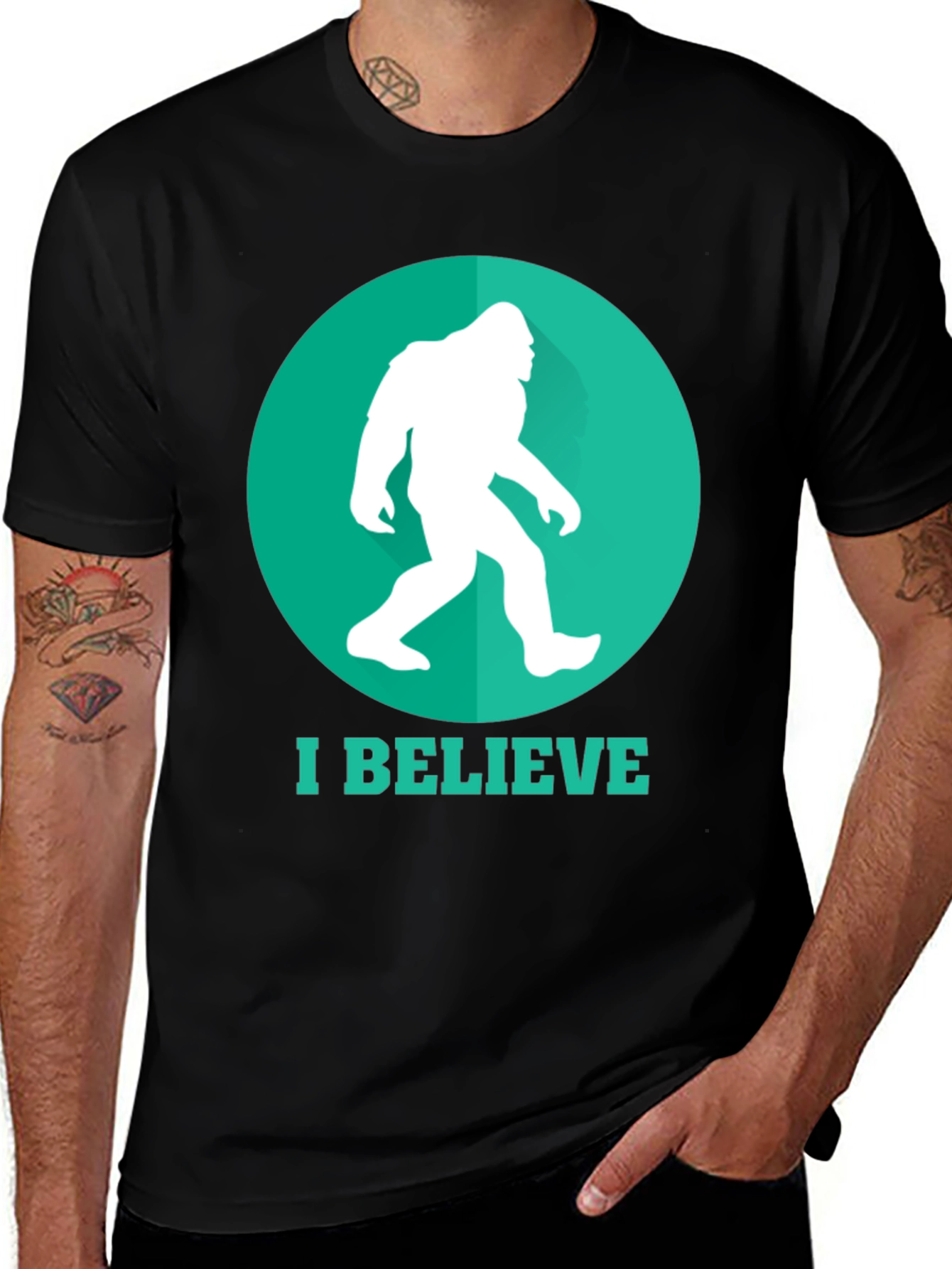 I Believe Bigfoot T-Shirt - Black Tee