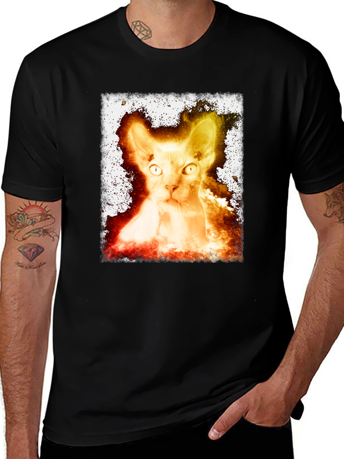 Variant 23 of Sphynx Cat Graphic Tee - Unique Design