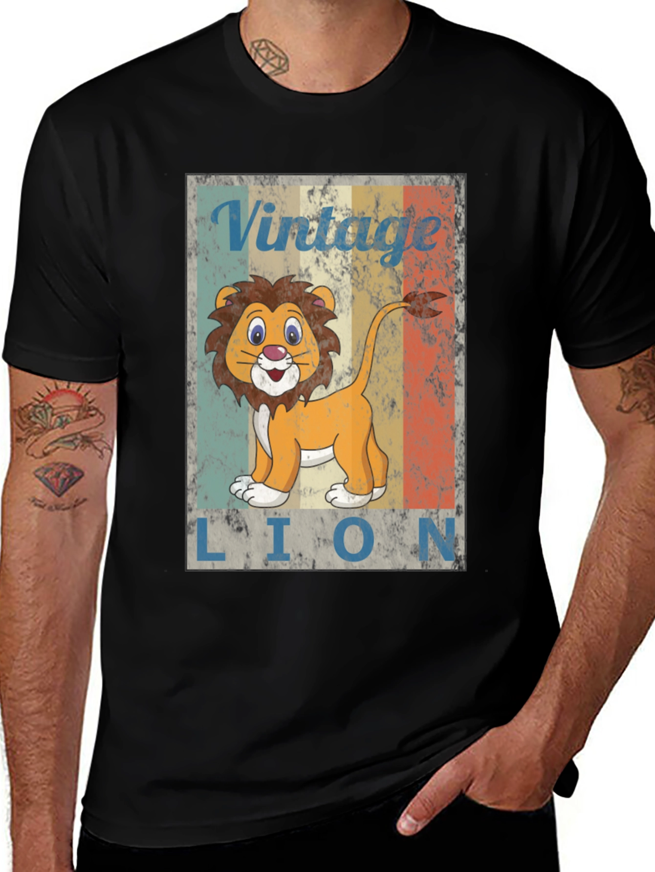 Variant 9 of Vintage Lion Graphic Tee - Retro Style