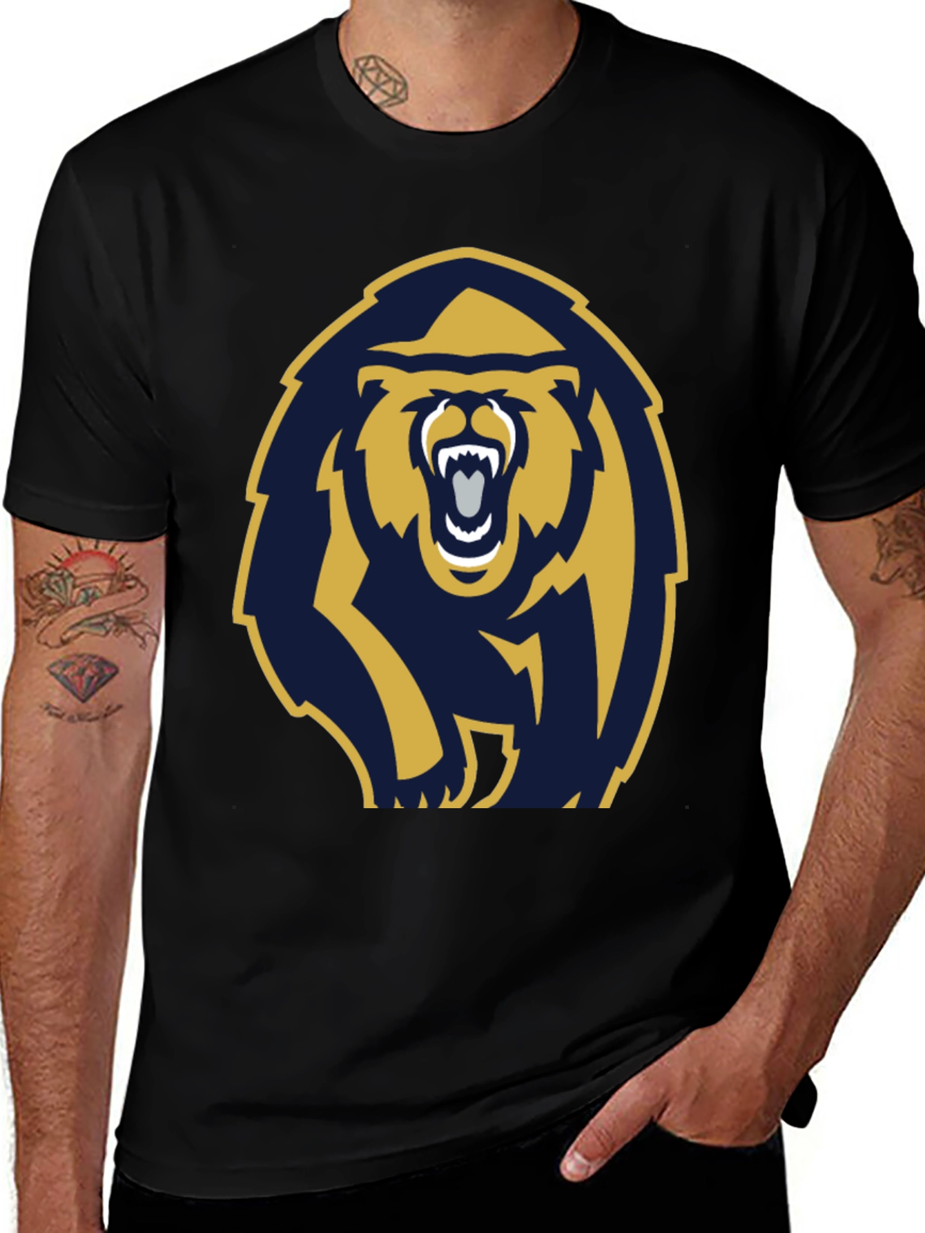 Variant 13 of Bold Bear Graphic T-Shirt - Black