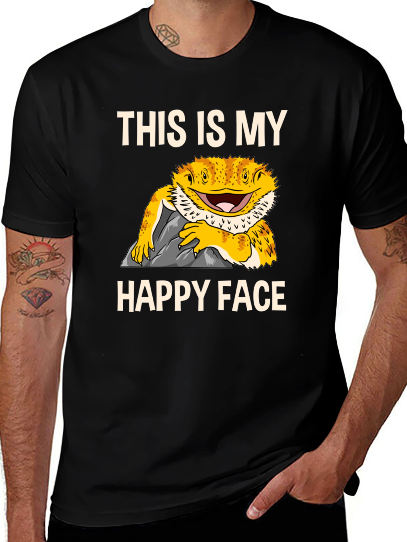 Bearded Dragon Happy Face T-Shirt