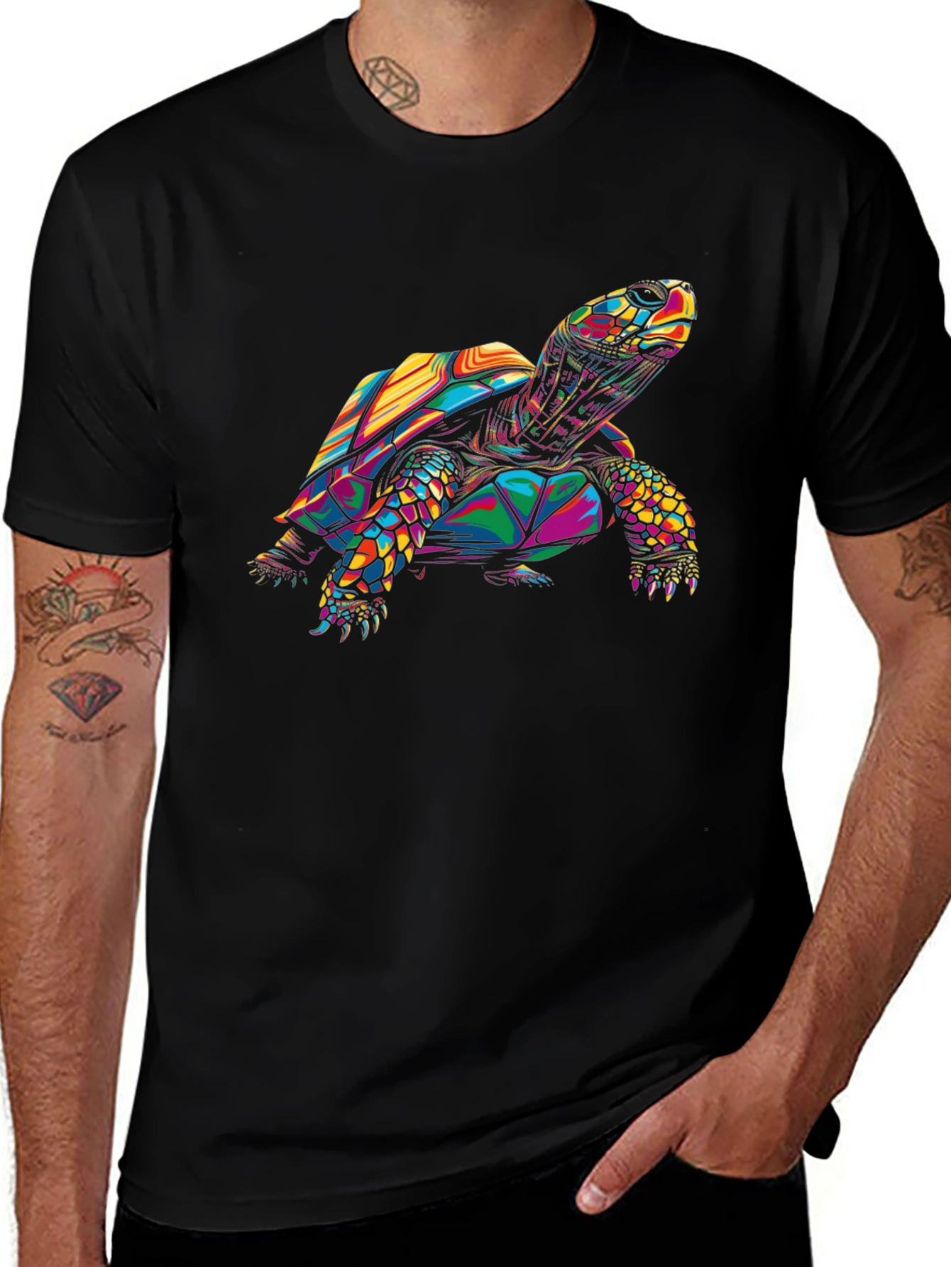 Variant 16 of Colorful Turtle Graphic T-Shirt