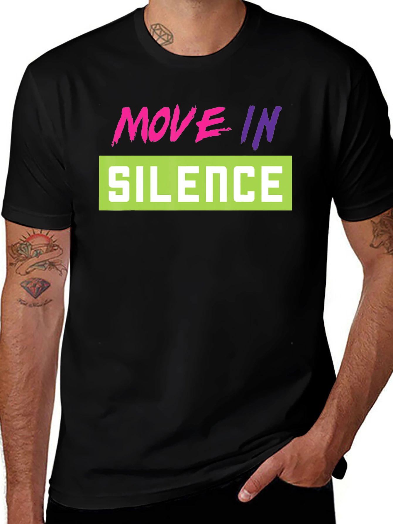 Variant 27 of Move in Silence Graphic Tee - Stylish and Trendy