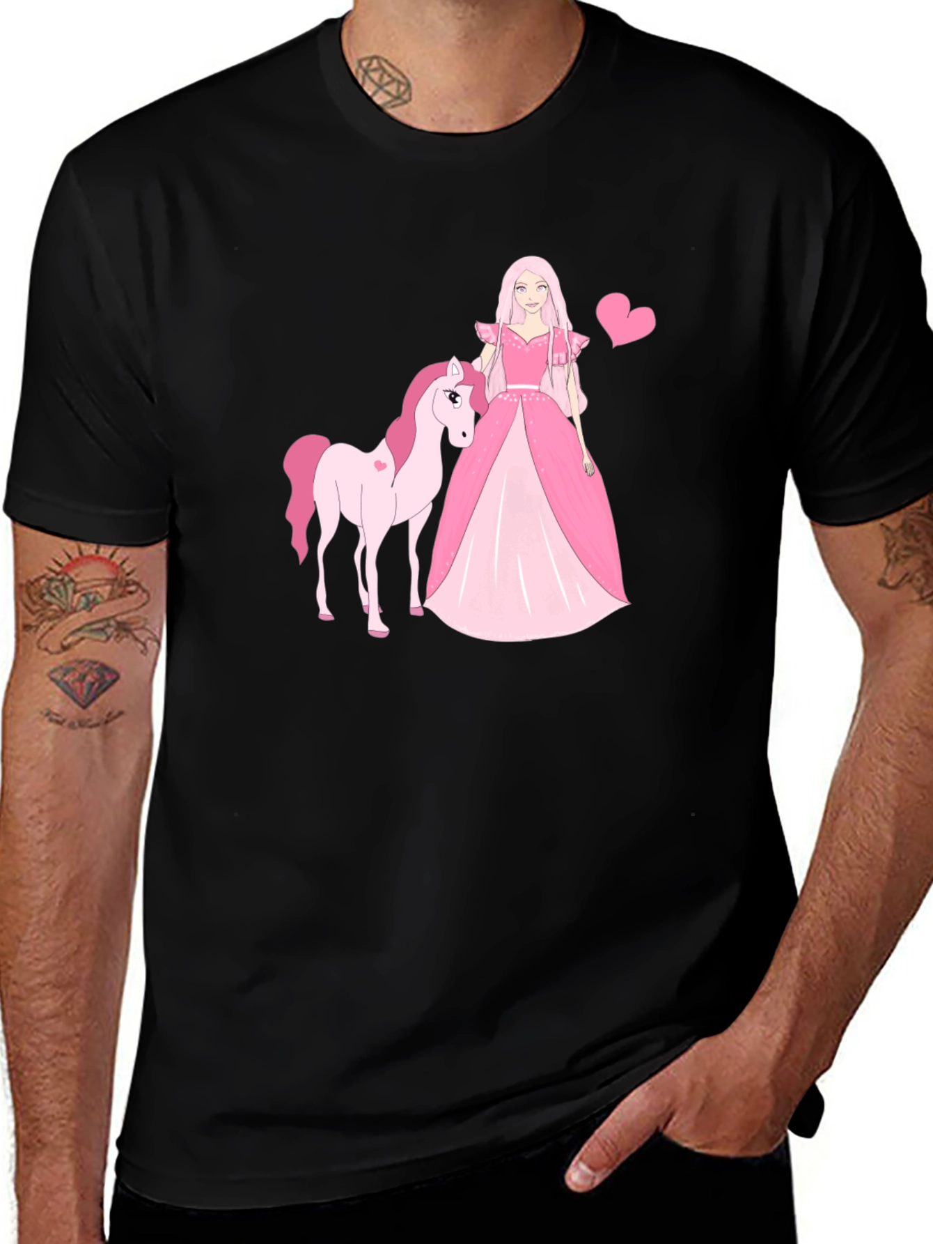 Princess & Pony Black T-Shirt