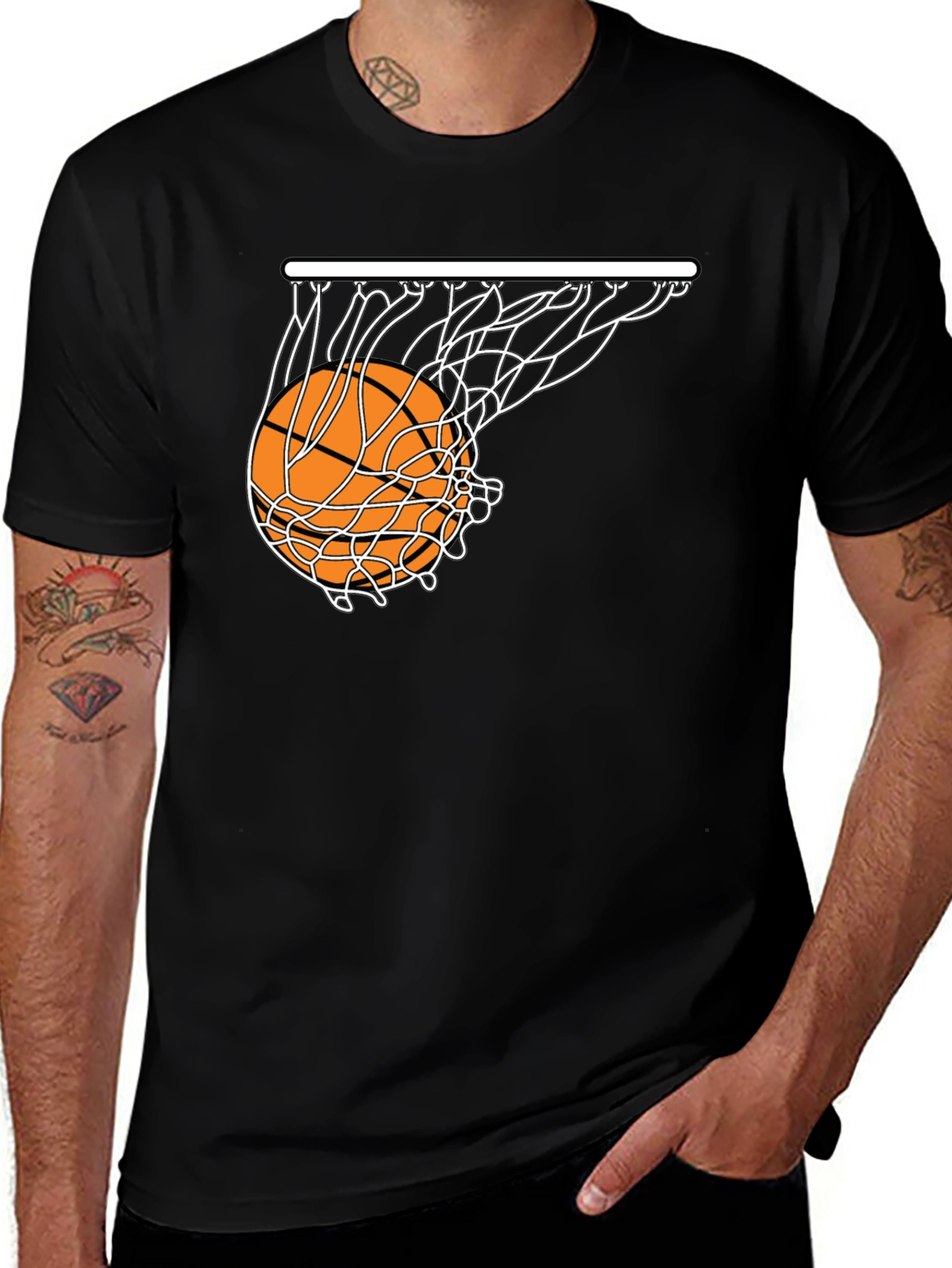 Variant 7 of Basketball Net Graphic Tee - Stylish Sportswear
