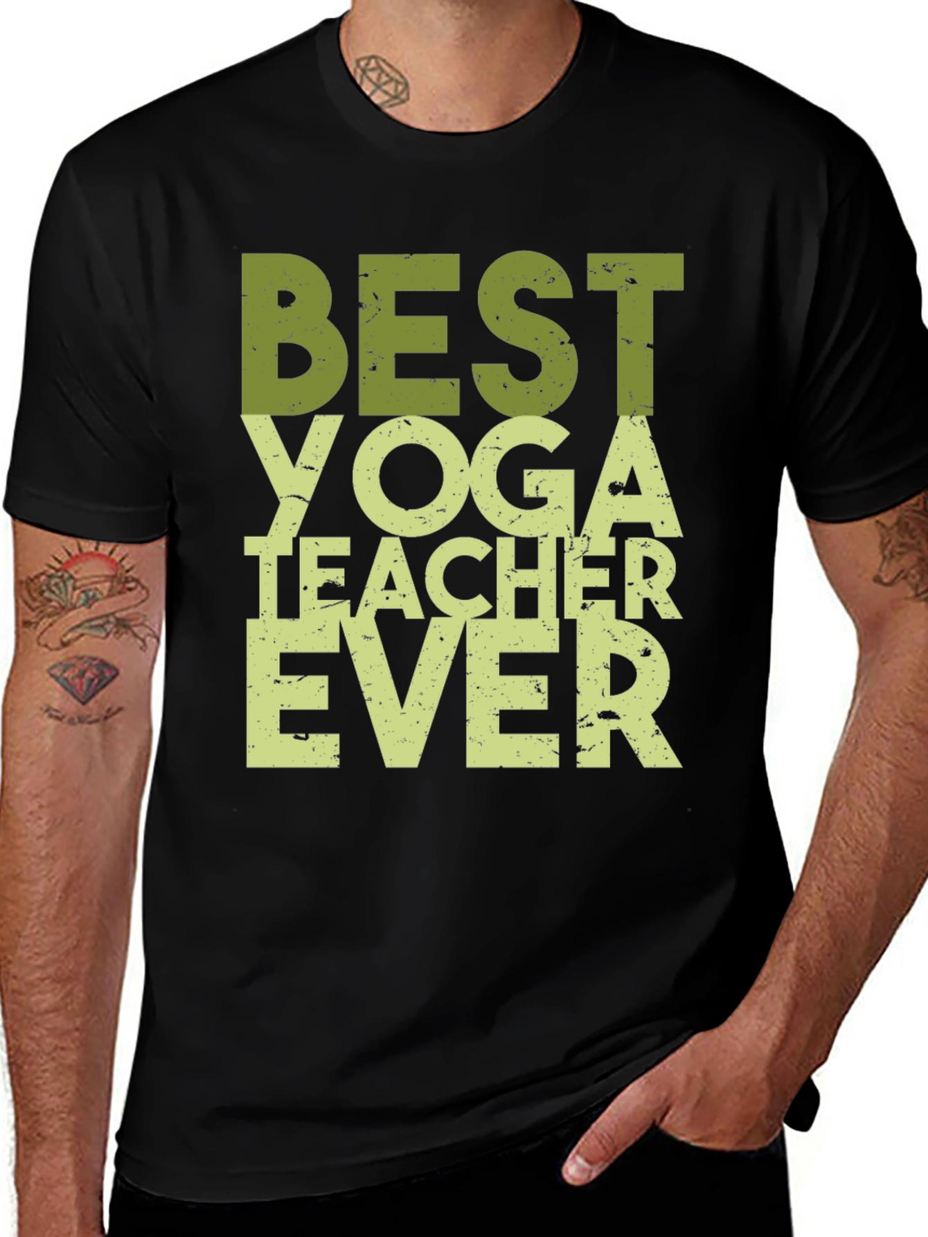 Variant 3 of Best Yoga Teacher Ever T-Shirt - Black