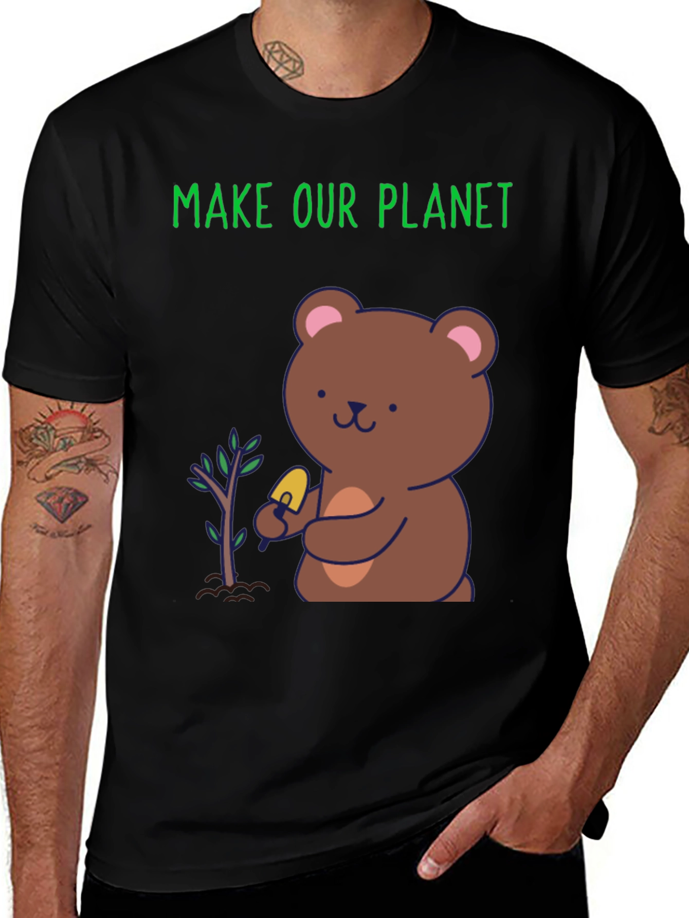 Variant 12 of Plant a Tree Bear Graphic Tee - Make Our Planet