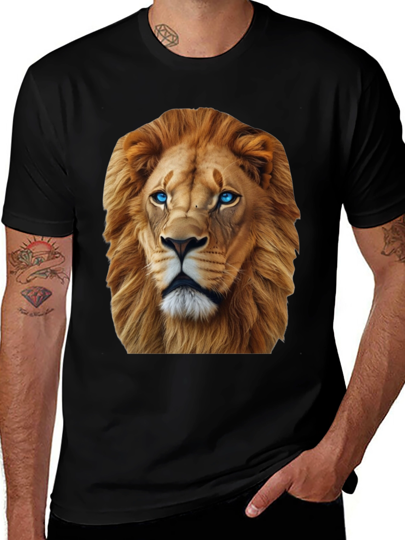 Variant 26 of Lion Graphic Tee - Bold Animal Print