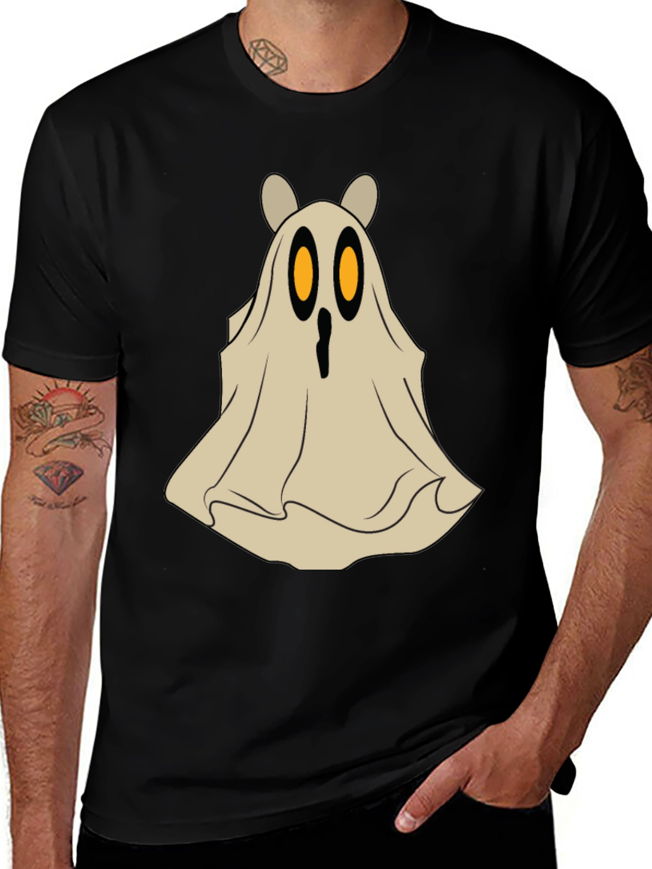 Variant 8 of Spooky Cute Bear Ghost Halloween T-Shirt