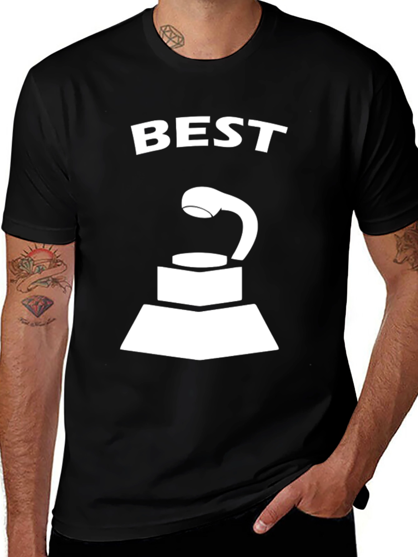 Variant 28 of Best Award Trophy Graphic Black T-Shirt