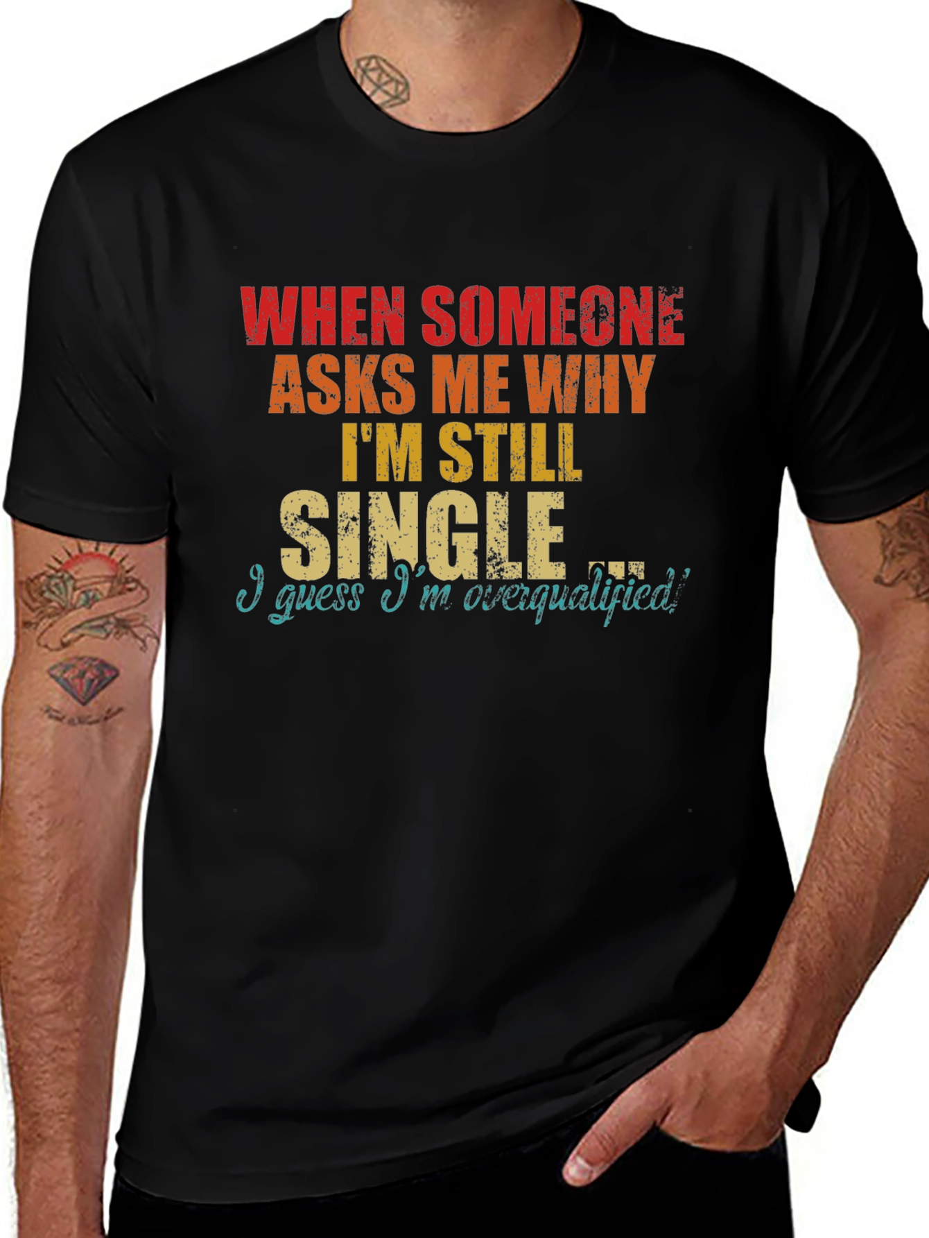Variant 29 of Funny Single Overqualified T-Shirt