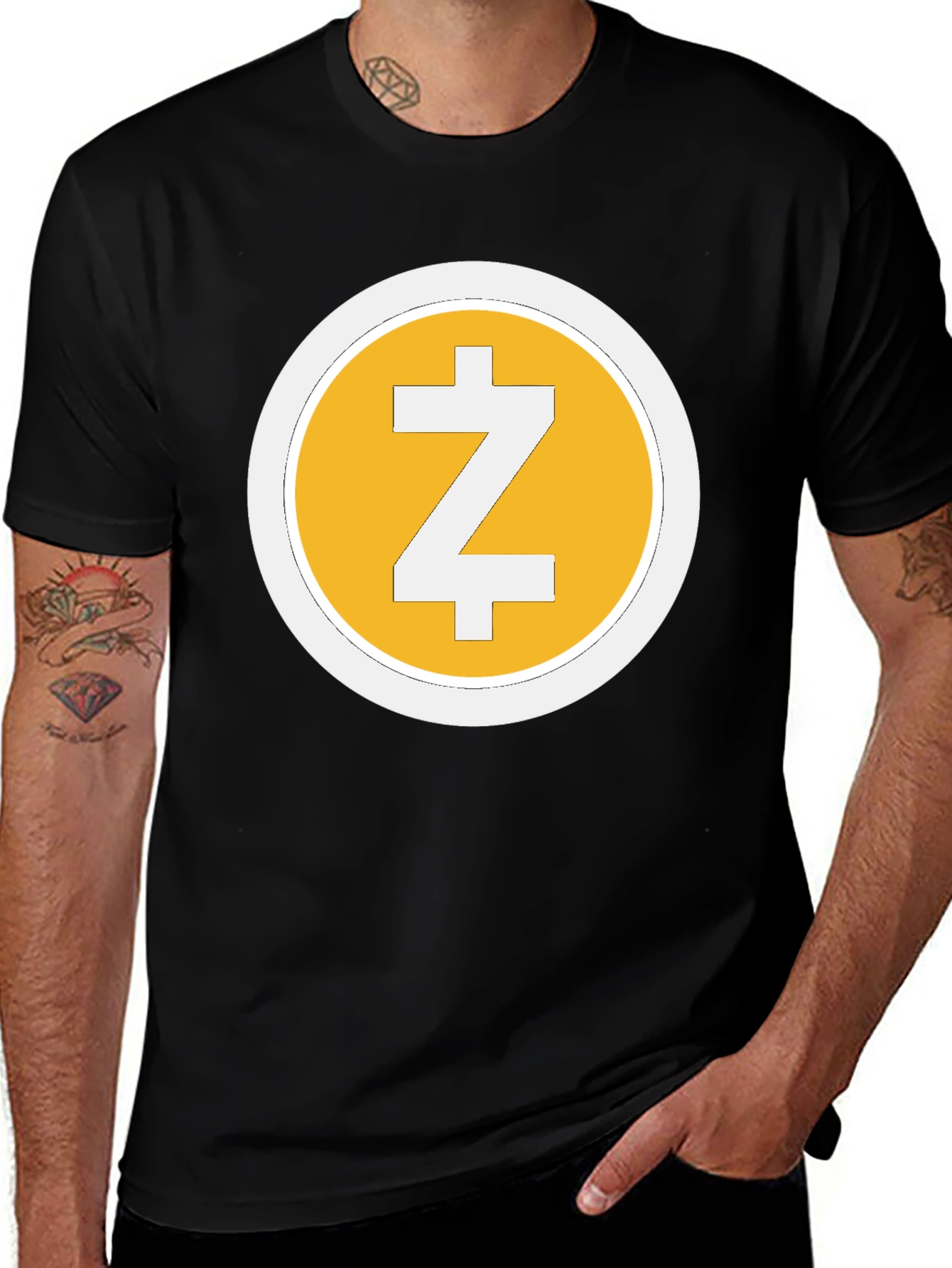 Zcash Crypto Tee - Black Cotton Blend Comfort