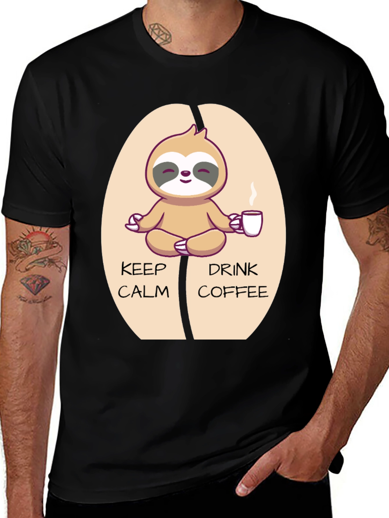 Variant 26 of Keep Calm Drink Coffee Sloth T-Shirt