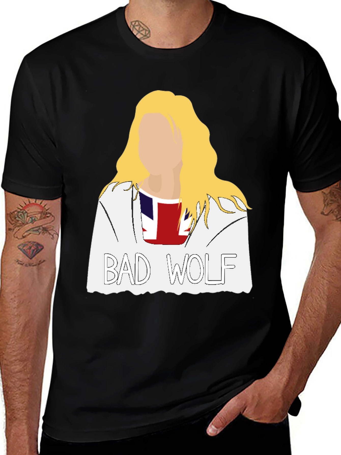 Variant 2 of Bad Wolf Graphic Tee - Unique Fan Apparel