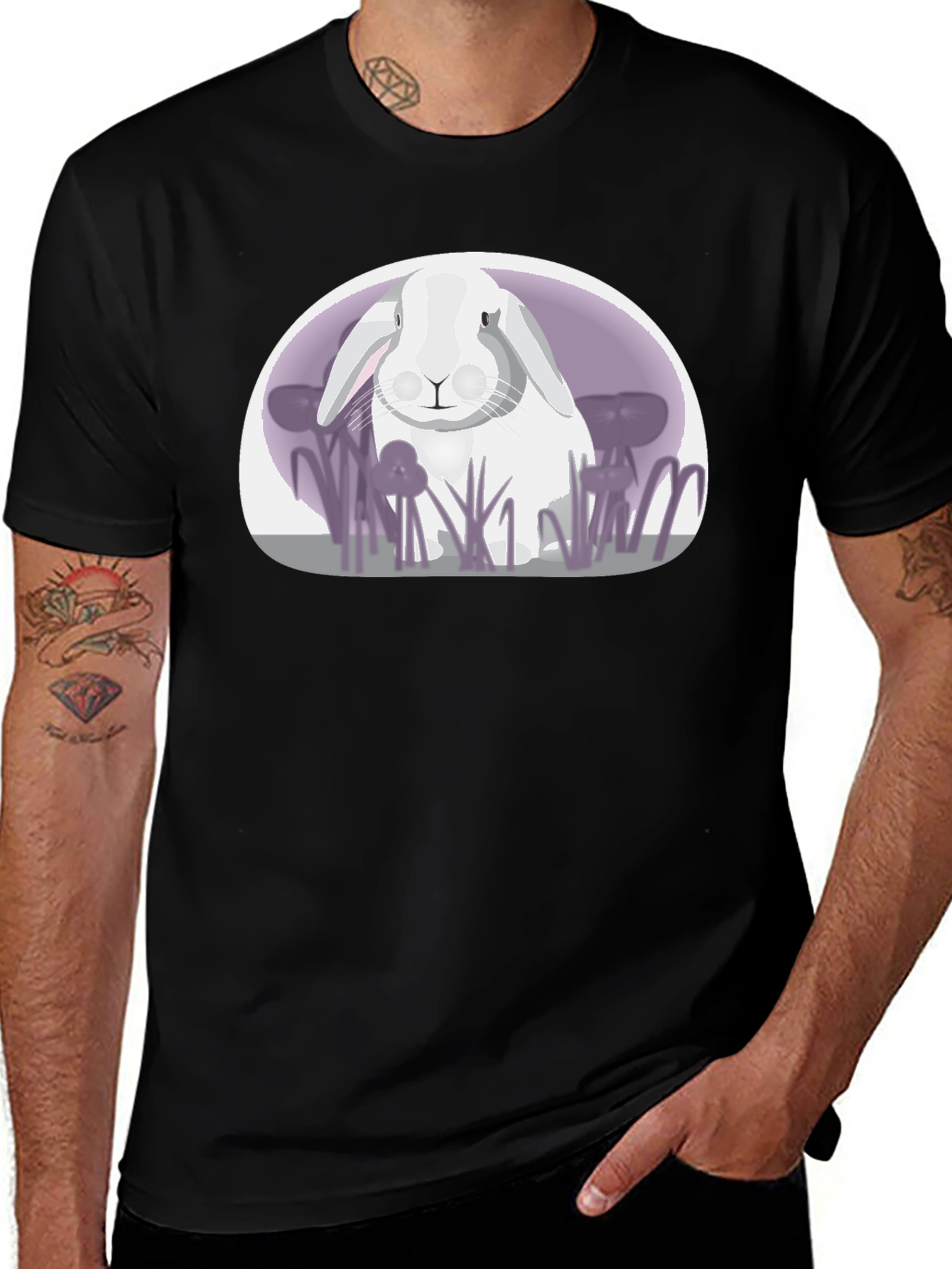 Variant 25 of Cute Bunny Graphic Tee