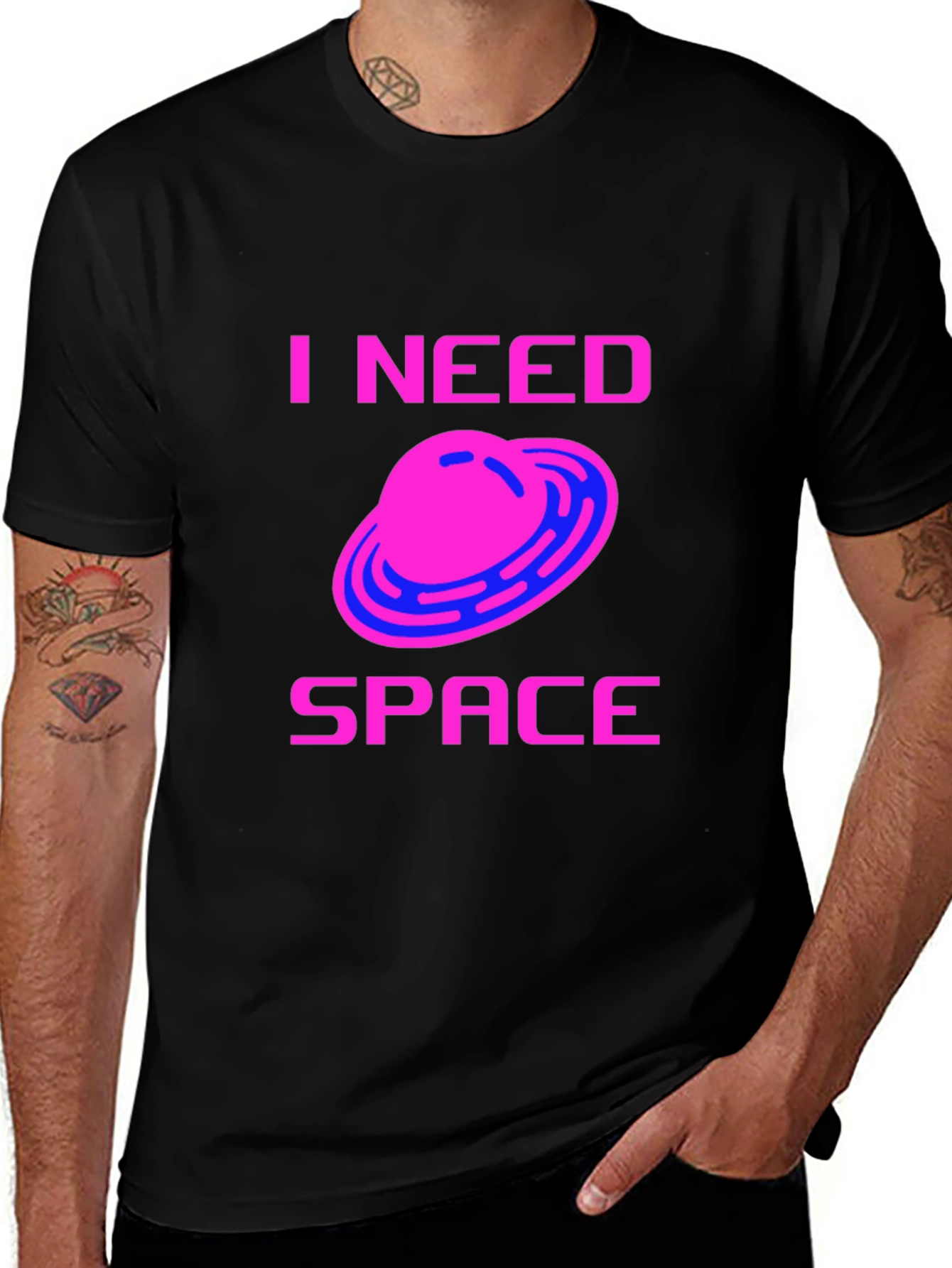 Variant 5 of I Need Space T-Shirt - Funny Alien UFO Graphic Tee