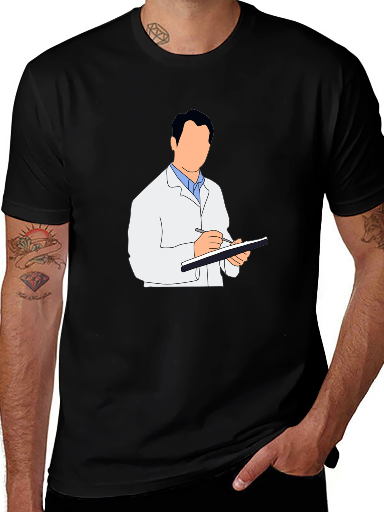 Variant 25 of Doctor Graphic Tee - Men's Black T-Shirt