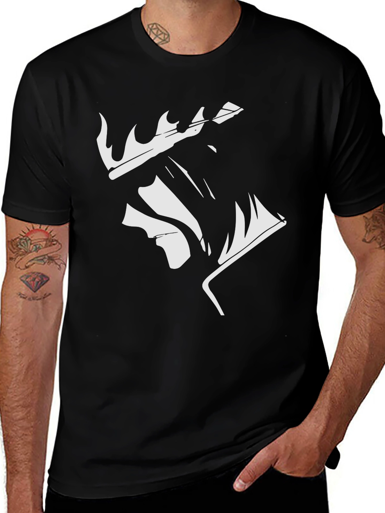 Variant 29 of King Profile Graphic Tee - Black Cotton Casual Shirt
