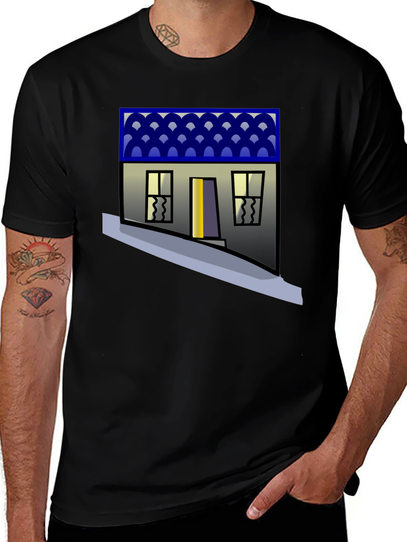 Variant 18 of Quirky House Graphic Tee - Unique Streetwear
