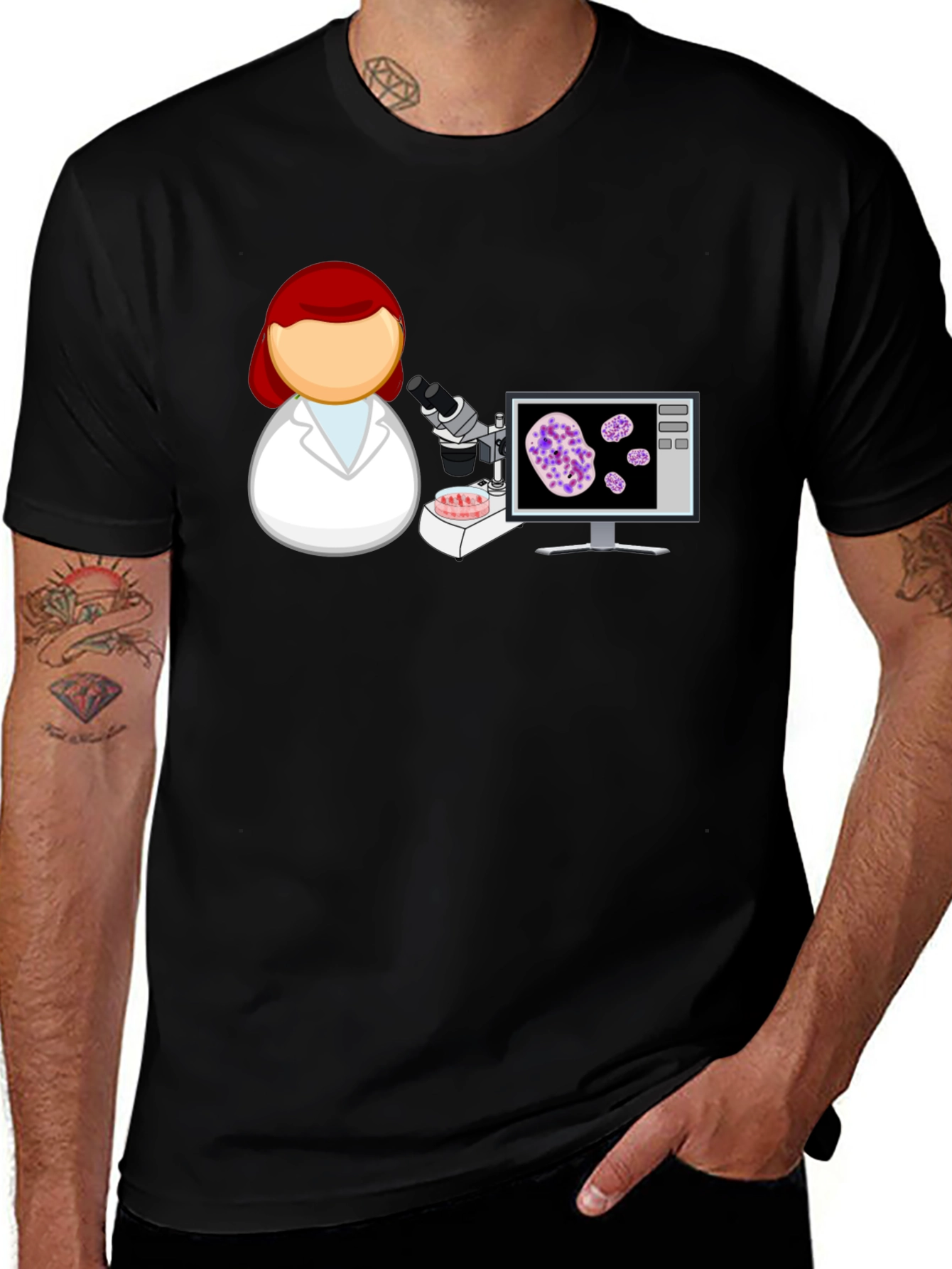 Variant 2 of Scientist Microscope Graphic T-Shirt